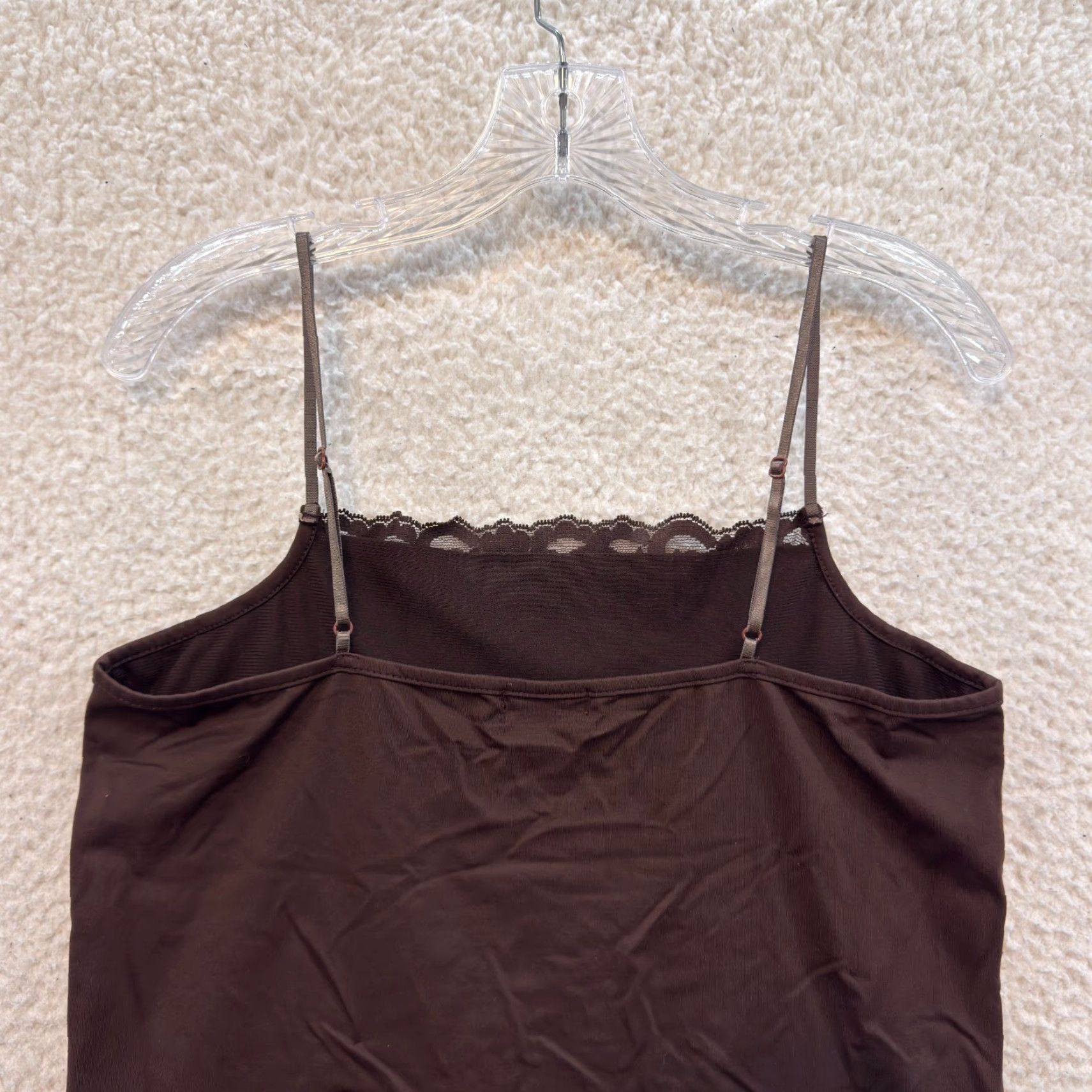 Vintage Y2K Vintage Camisole Tank Top L Brown Slinky Stretch Grunge Whimsigoth Fairy Shirt Womens Size L / US 10 / IT 46 - 4 Thumbnail