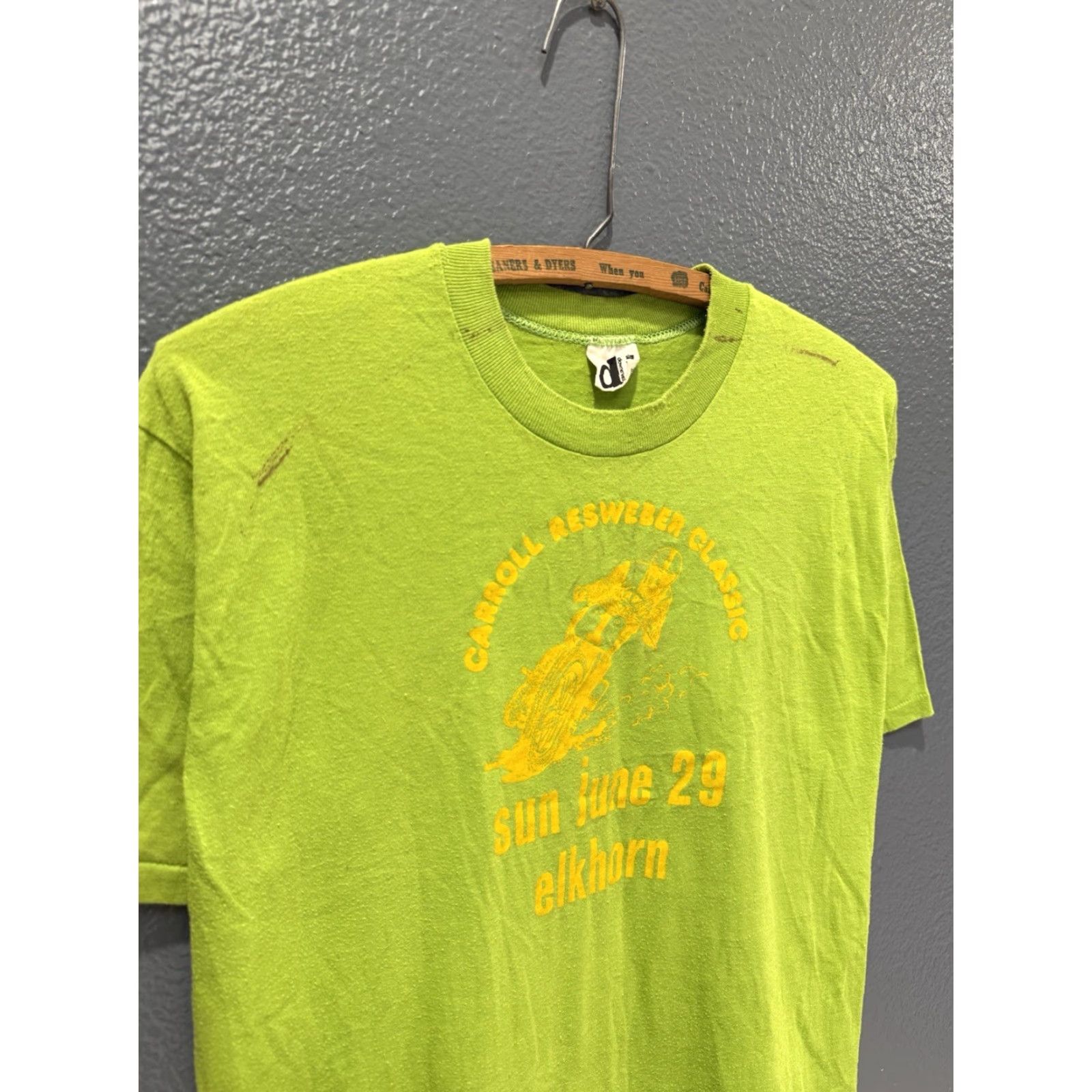 Vintage VINTAGE 1980s Carroll Resweber Classic Motorcycle Racing Green Shirt XL AMA Mens Size US XL / EU 56 / 4 - 2 Thumbnail