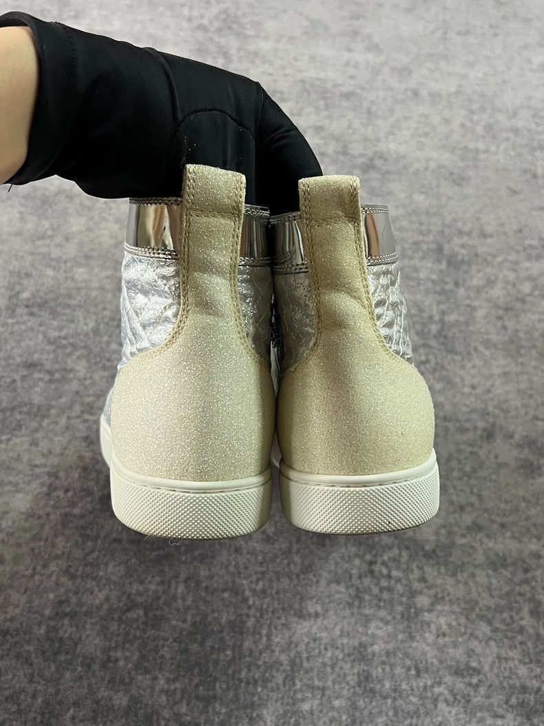 Balenciaga Balenciaga shiny silver hightop sports sneakers -2507 Size US 7.5 / EU 40-41 - 7 Thumbnail
