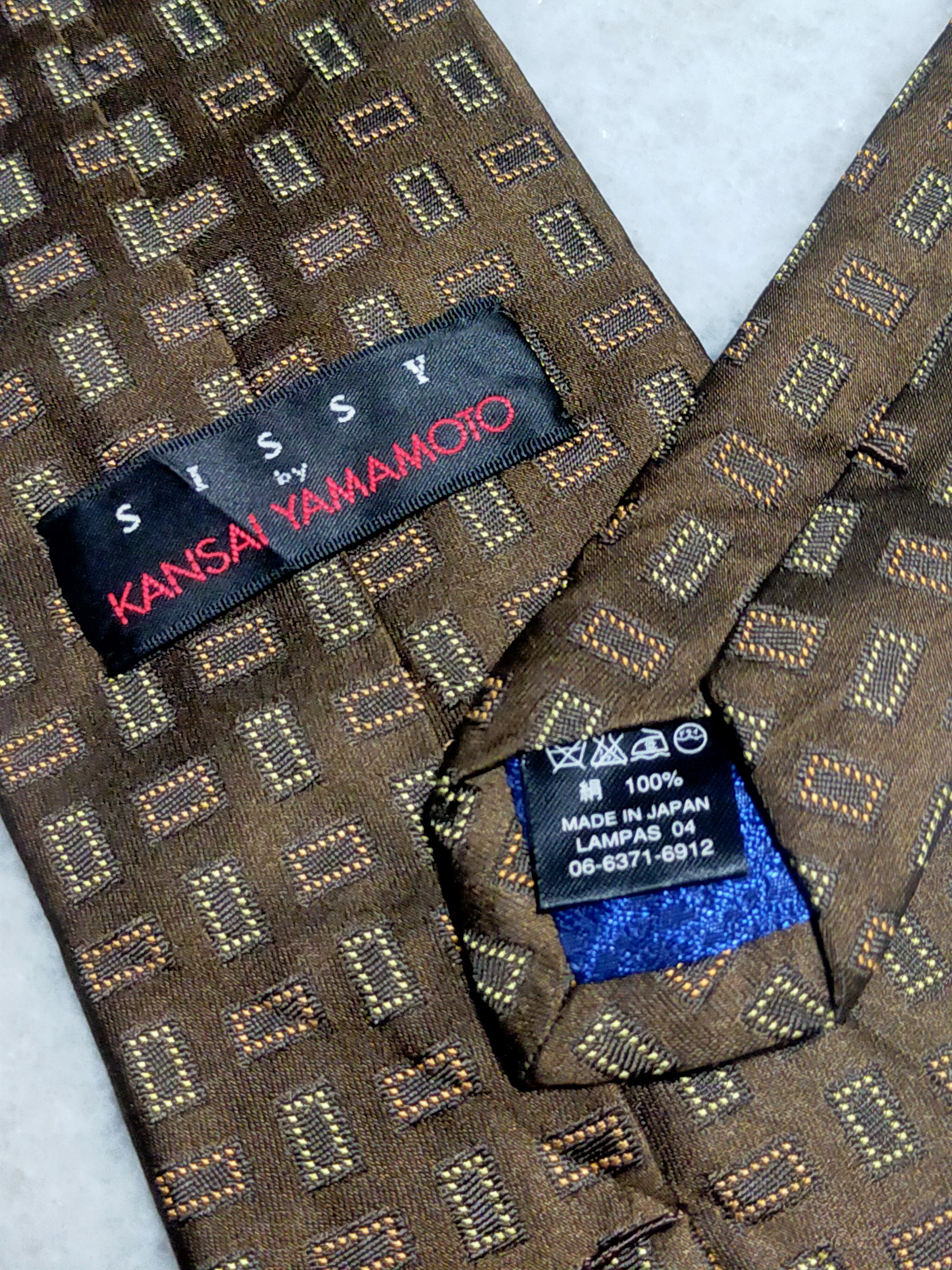 Kansai Yamamoto SISSY BY KANSAI YAMAMOTO BROWN LUXURY SILK TIE Size ONE SIZE - 8 Thumbnail