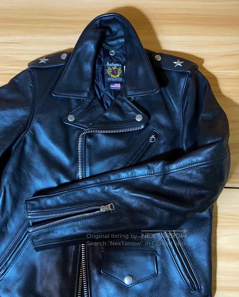 Schott Schott Leather coat Size US XS / EU 42 / 0 - 2 Thumbnail