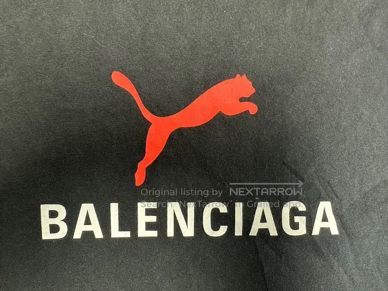 Balenciaga Balenciaga Puma Short Sleeve Pattern T-Shirt Size US S / EU 44-46 / 1 - 3 Thumbnail