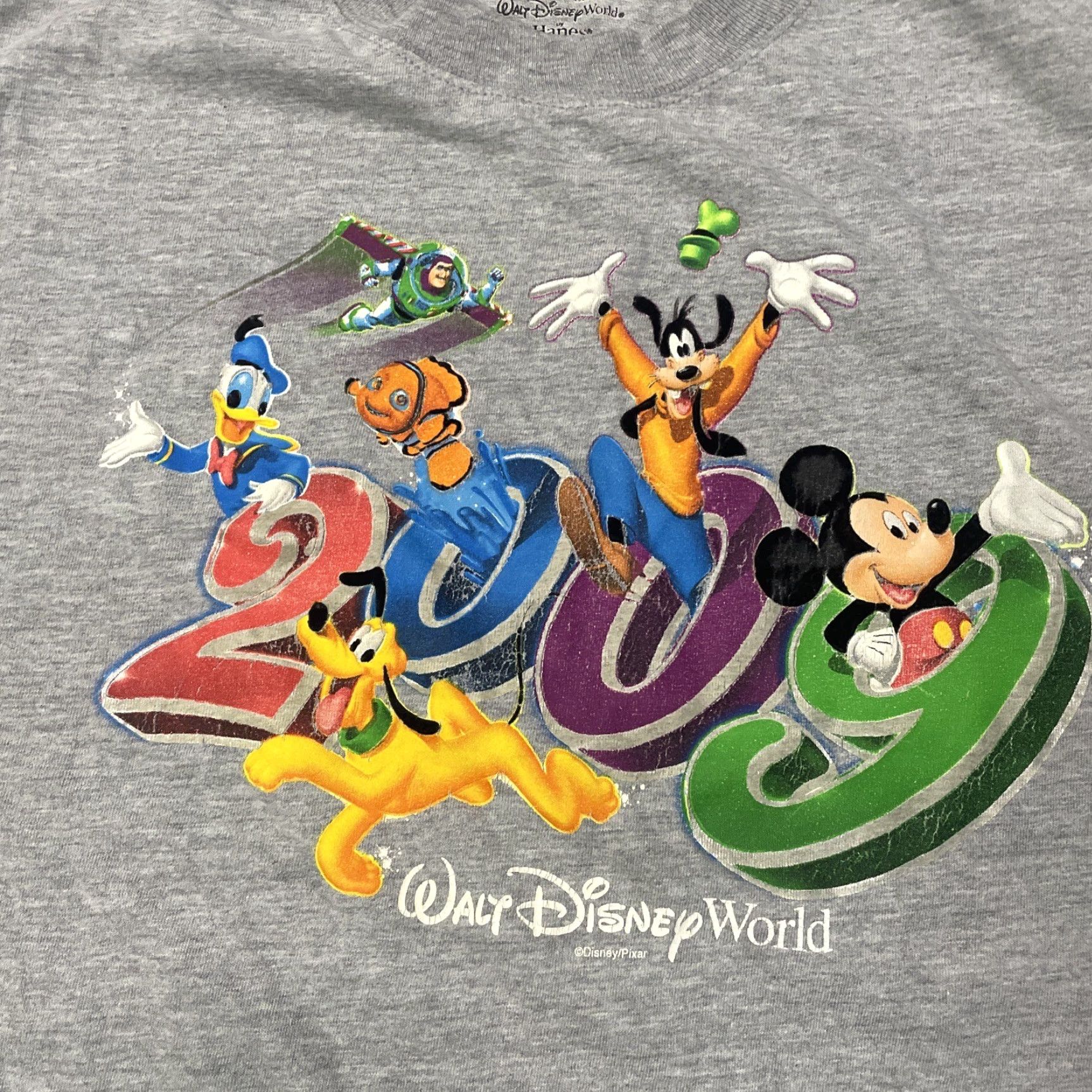 Disney Disney Pixar Mickey Mouse Graphic T-Shirt Adults Size Large Gray Short Sleeve Walt Disney World 2009 Mens Size US L / EU 52-54 / 3 - 3 Thumbnail