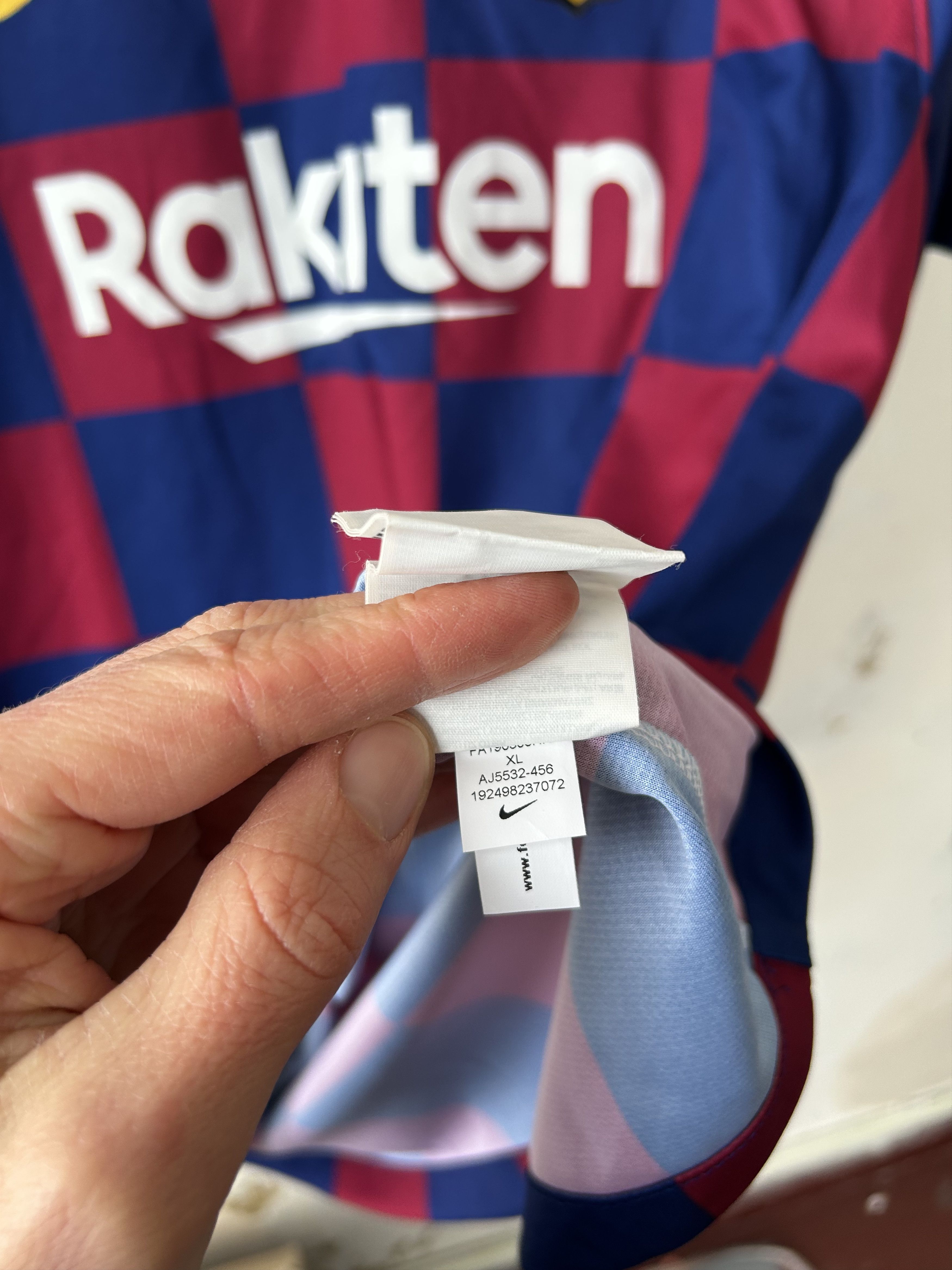 Nike Barcelona FC Nike Home Shirt Jersey 18/19 Size US XL / EU 56 / 4 - 7 Thumbnail