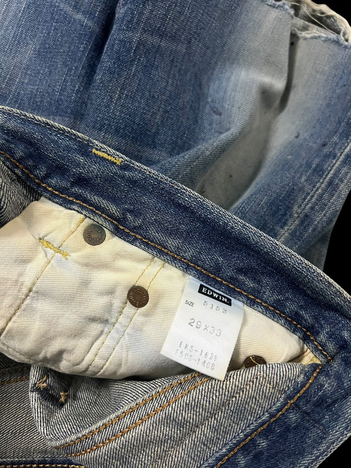 Edwin Vintage Edwin 505 Low Rize Selvedge Distress Mud Wash Jean Size US 31 - 21 Thumbnail