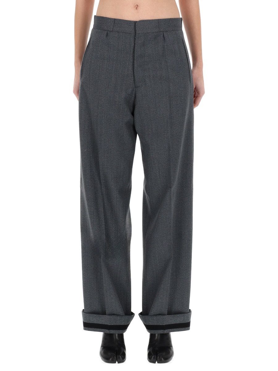 Maison Margiela MAISON MARGIELA TAILORED PANTS - GREY (IT 40) Size 40" / US 18 - 1 Thumbnail