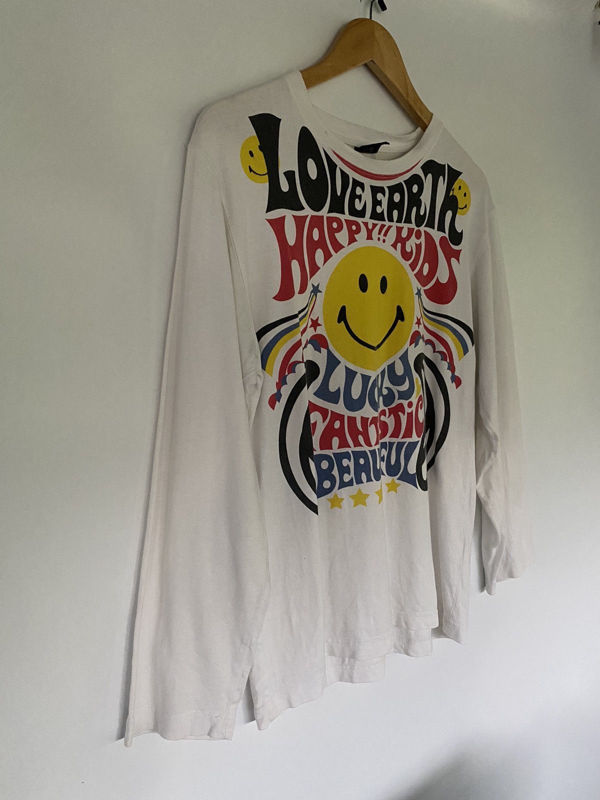 Japanese Brand × Vintage Love Earth Chearful Wear Smile Ladies Long Sleeve T Shirt Size S / US 4 / IT 40 - 3 Thumbnail