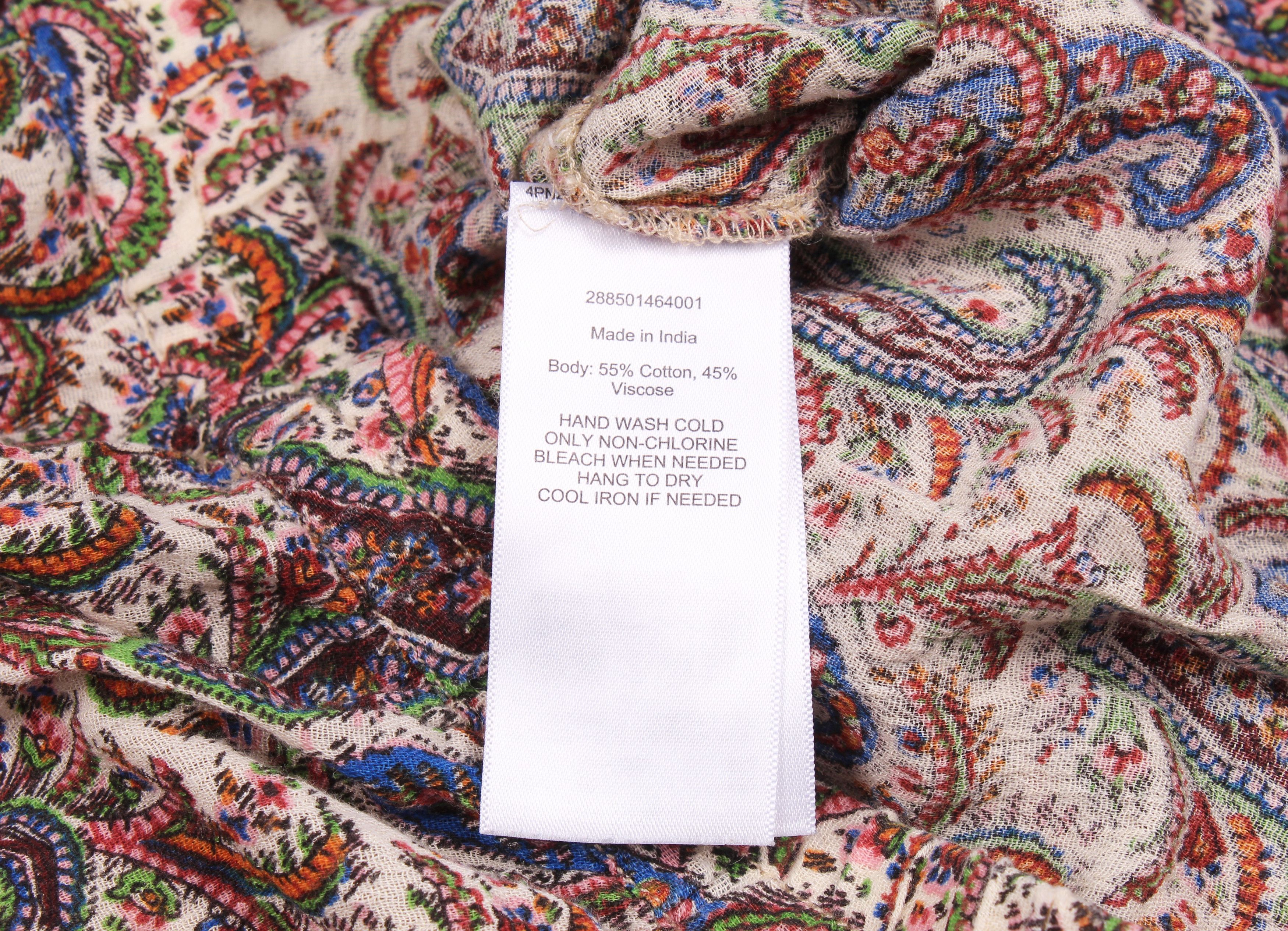 Denim & Supply Ralph Lauren Denim And Supply Ralph Lauren Paisley Boho Cropped Top Size XS / US 0-2 / IT 36-38 - 8 Thumbnail