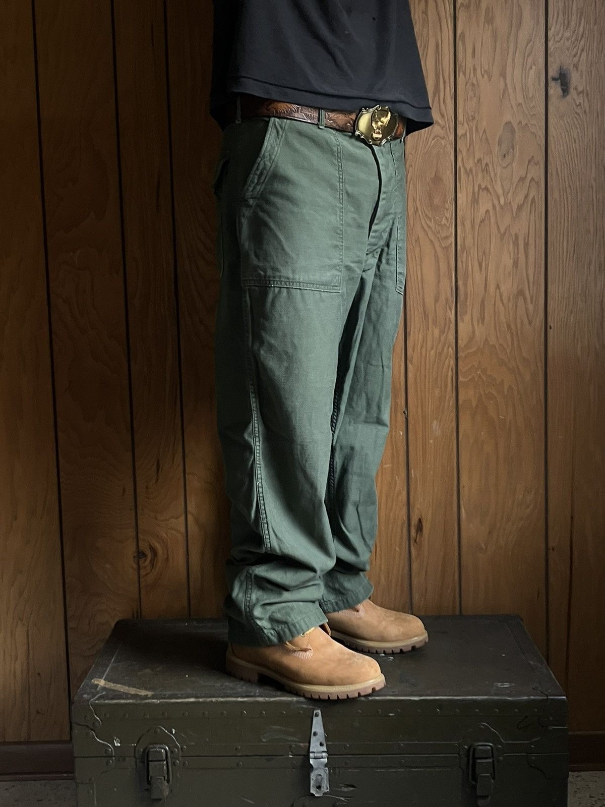 image of Vintage Military Og-107 Pants in Green, Men's (Size 34)