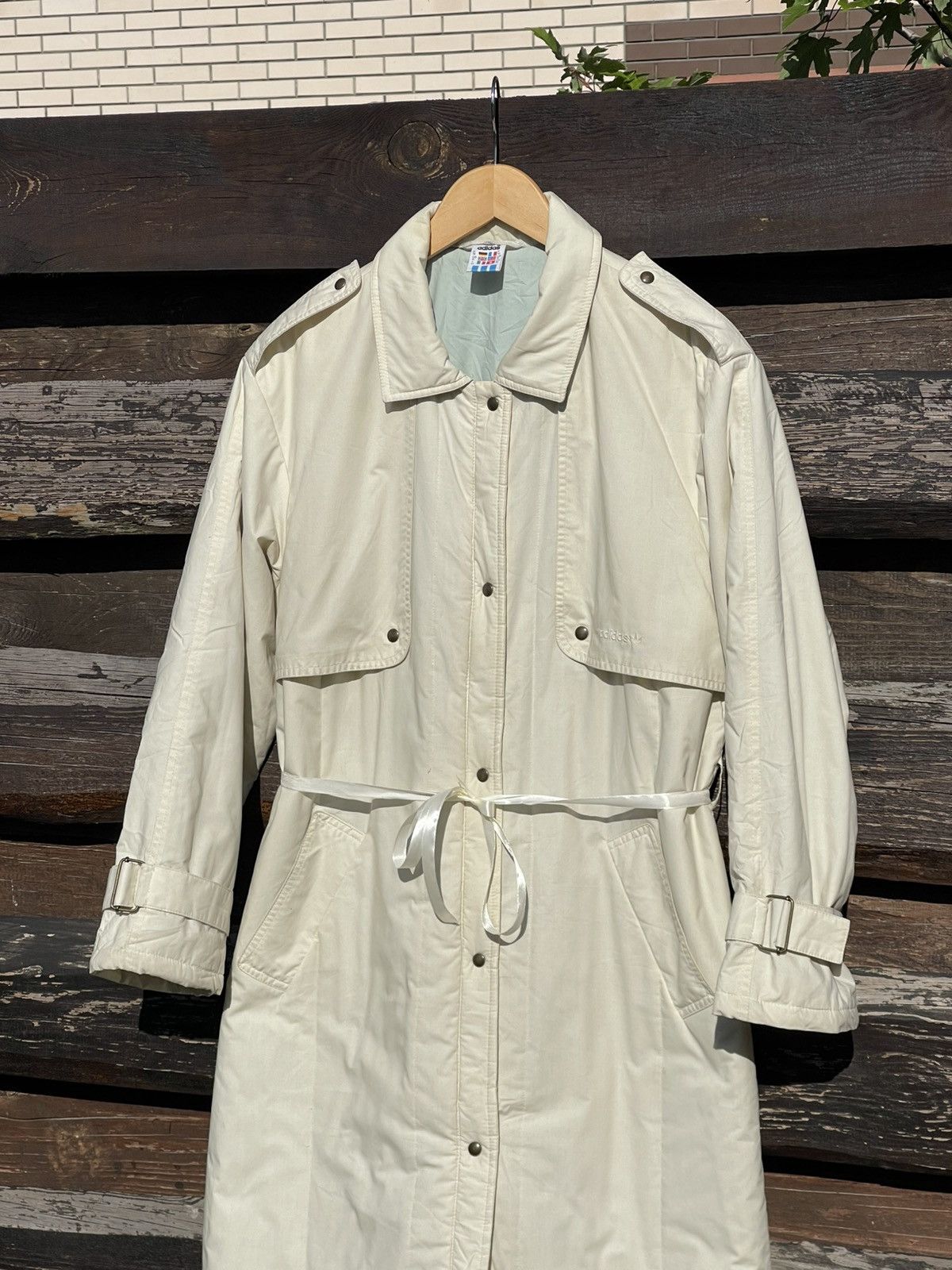 Adidas 1970’s Adidas Made in West Germany Vintage trench Coat beige Size L / US 10 / IT 46 - 4 Thumbnail