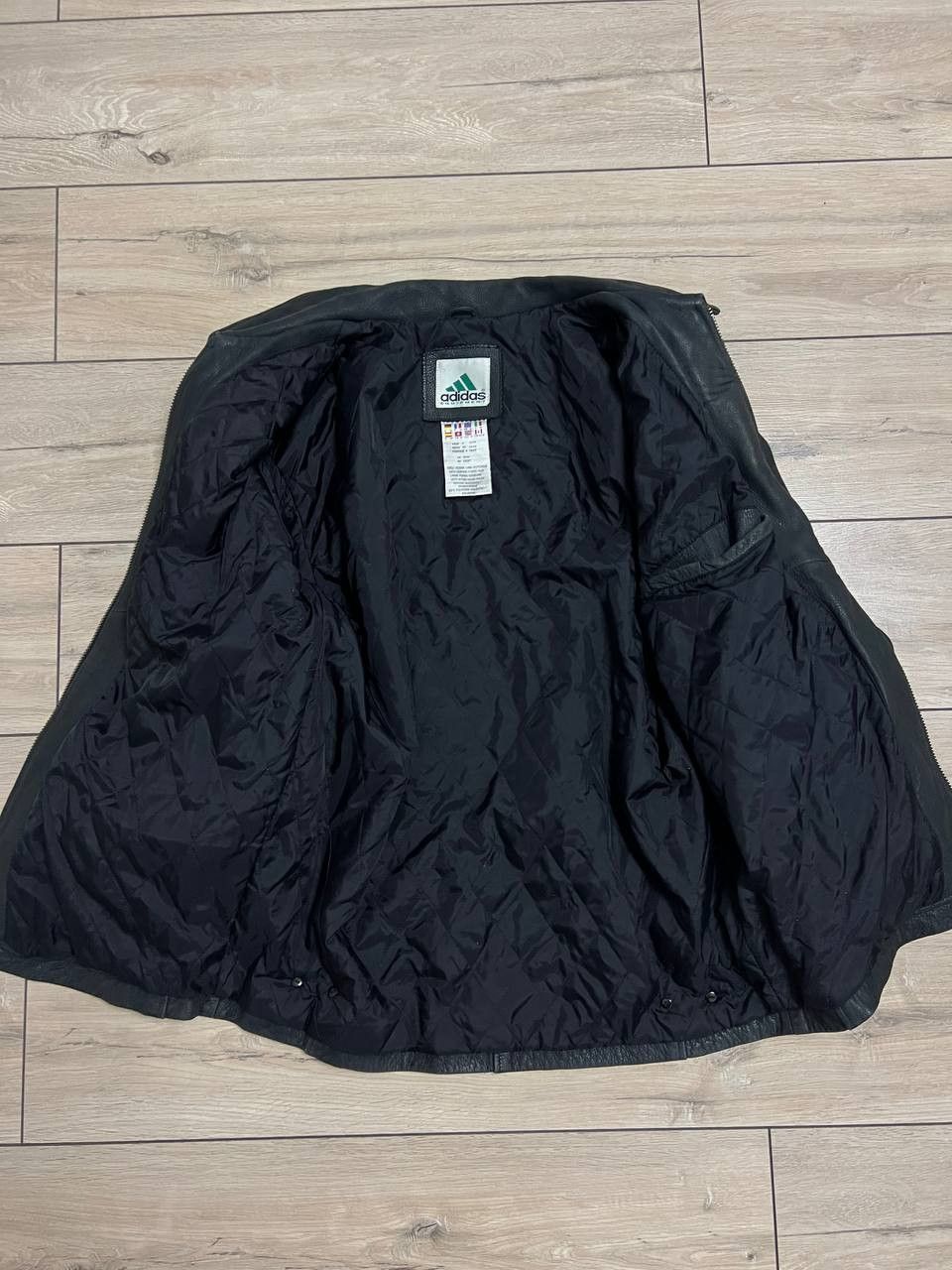 Adidas Vintage 90s Adidas Equipment Spellout Logo Leather Jacket M Size US S / EU 44-46 / 1 - 8 Thumbnail