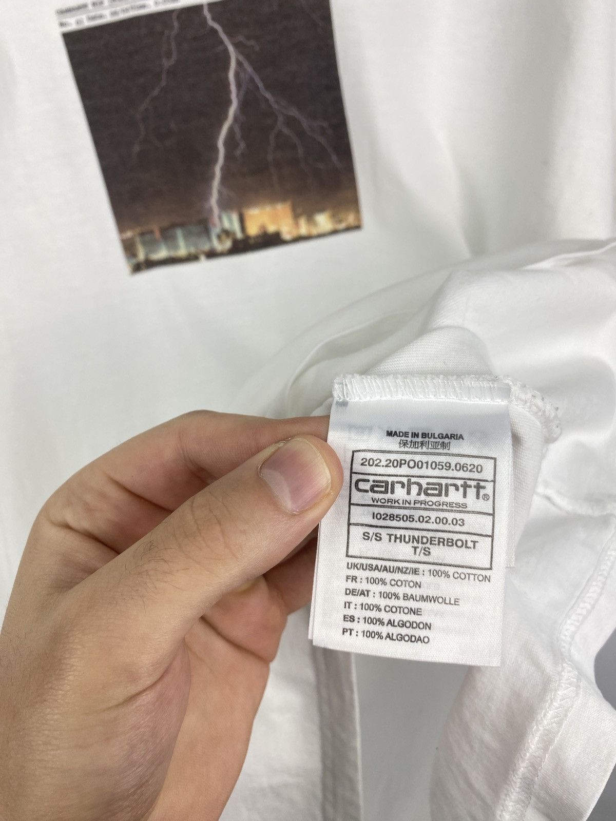 Carhartt Wip 🇺🇸 Vintage Y2K Carhartt Thunderbolt T-Shirt Rare Retro Hype Size US L / EU 52-54 / 3 - 7 Thumbnail