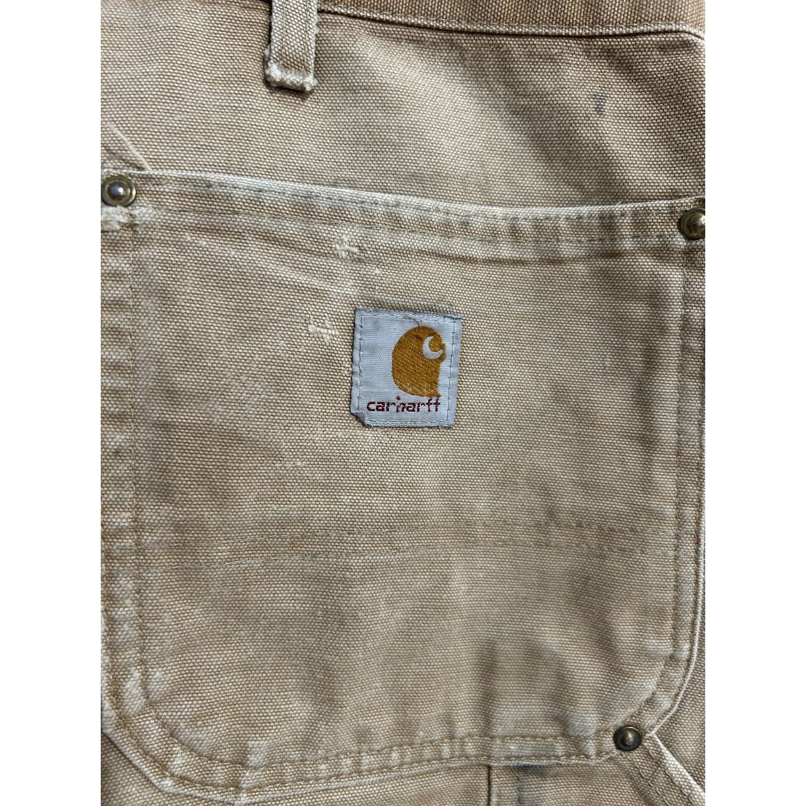Carhartt CARHARTT KHAKI FADED DOUBLE KNEE SIZE 40 MADE IN USA Size US 40 / EU 56 - 4 Thumbnail