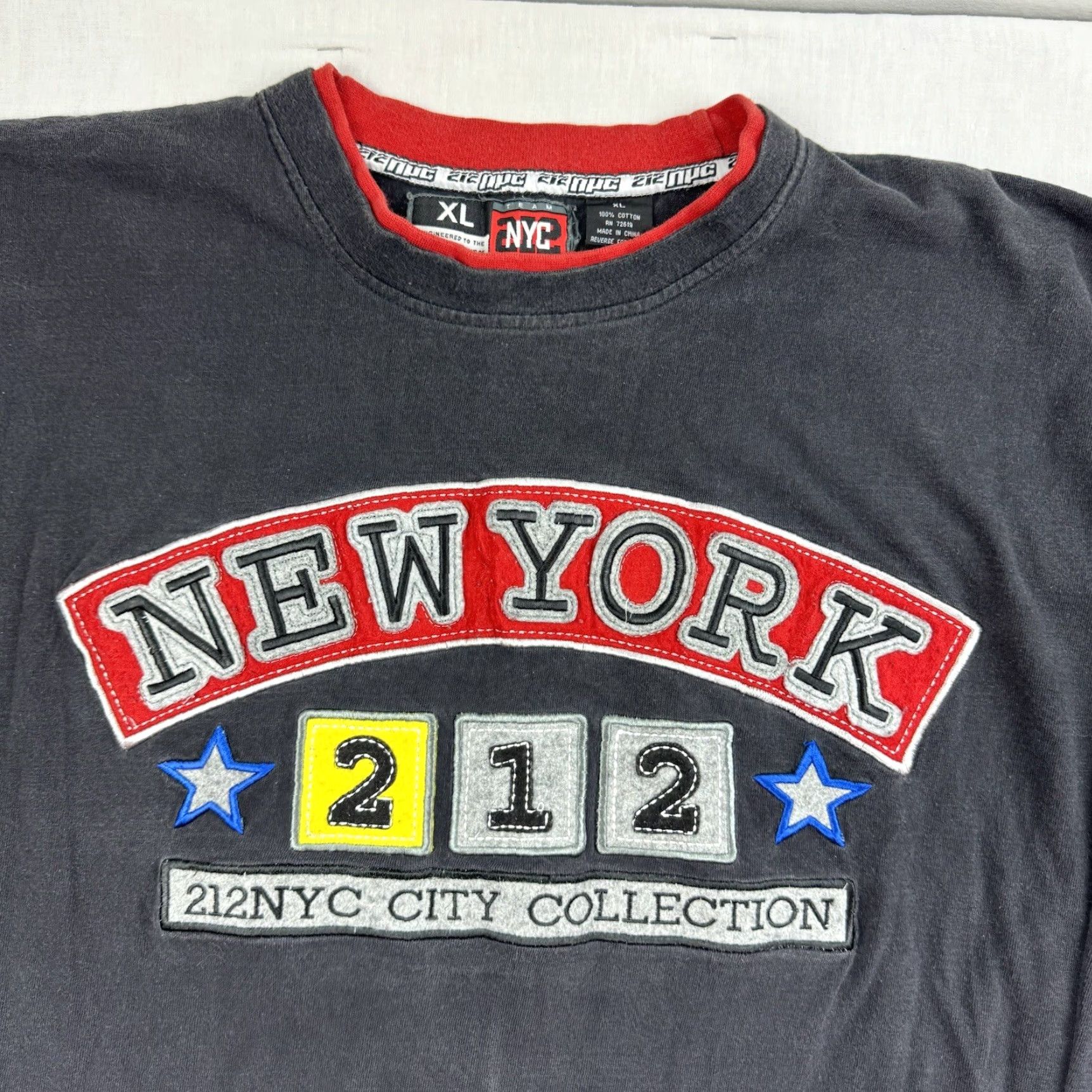 Vintage VINTAGE 212 NYC Shirt Adult XL Black Grunge Y2K Long Sleeve Crew Neck Mens Size US XL / EU 56 / 4 - 2 Thumbnail