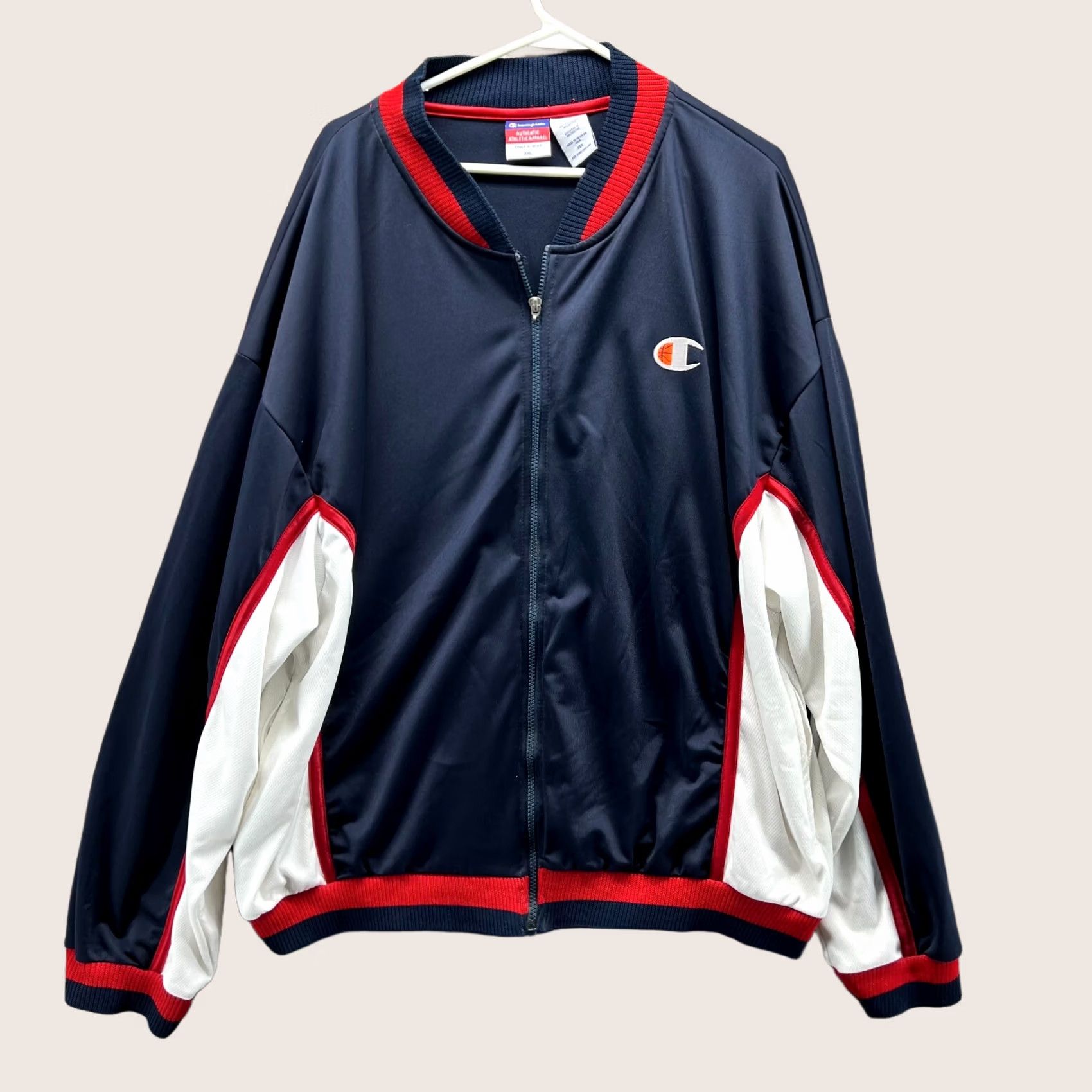 Champion VINTAGE Champion Bomber Jacket Men 2XL Blue Full Zip Polyester Jacket Man 2XL Blue Bomber Size US XXL / EU 58 / 5 - 1 Thumbnail