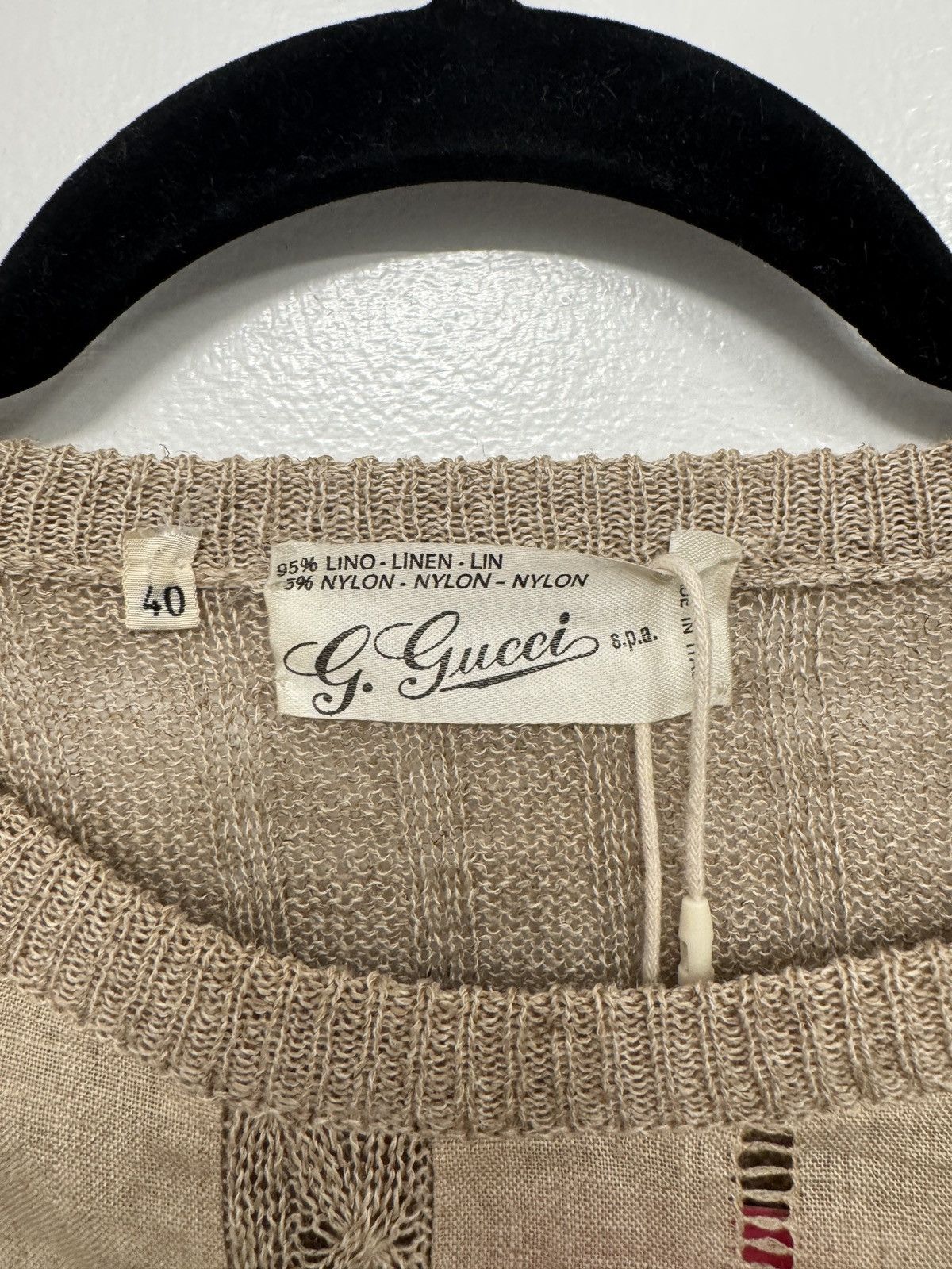 Gucci 1960s Gucci Linen Sweater from Museum Size US S / EU 44-46 / 1 - 2 Thumbnail