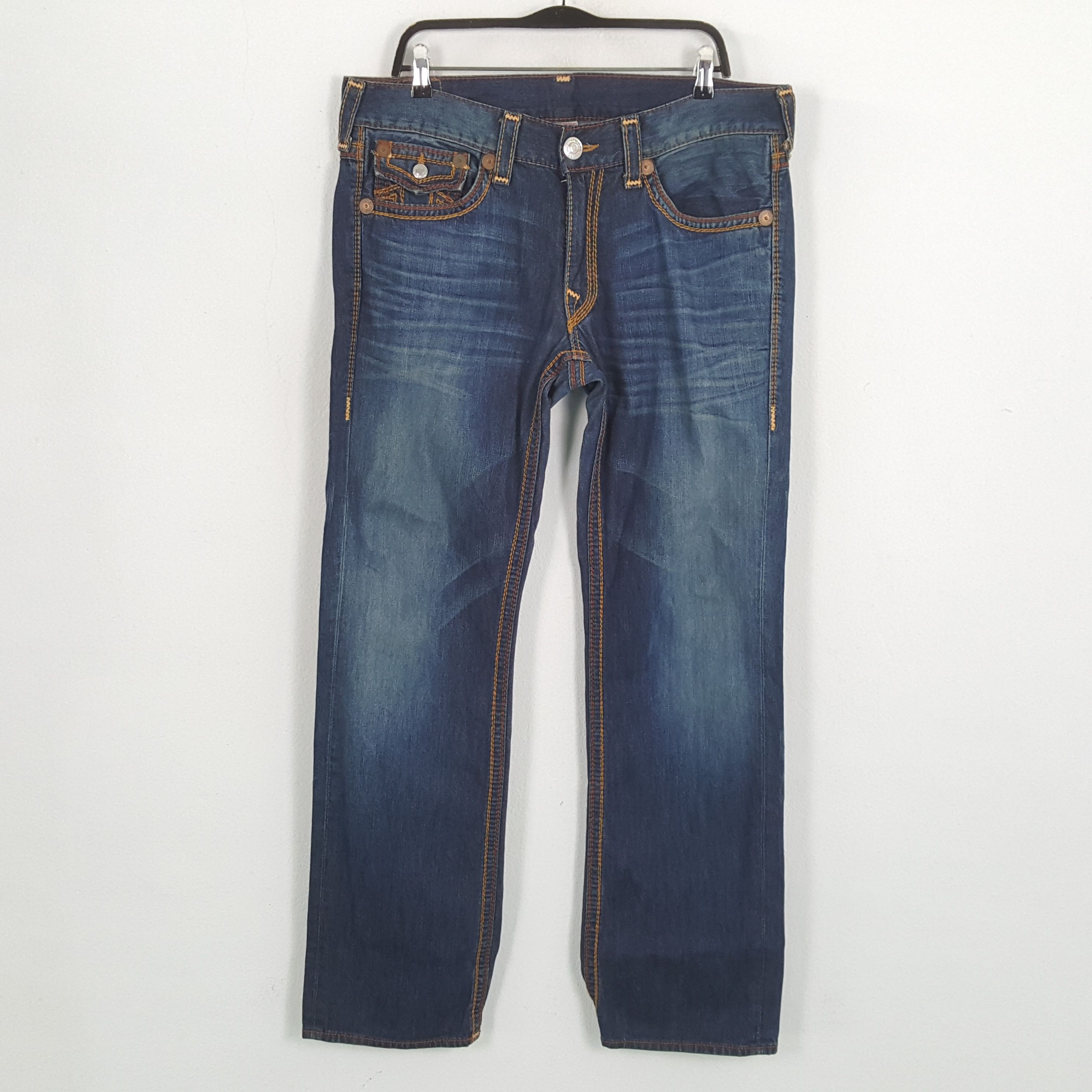 True Religion × Vintage TRUE RELIGION World Tour Streetwear Style Jeans Size US 37 - 4 Thumbnail