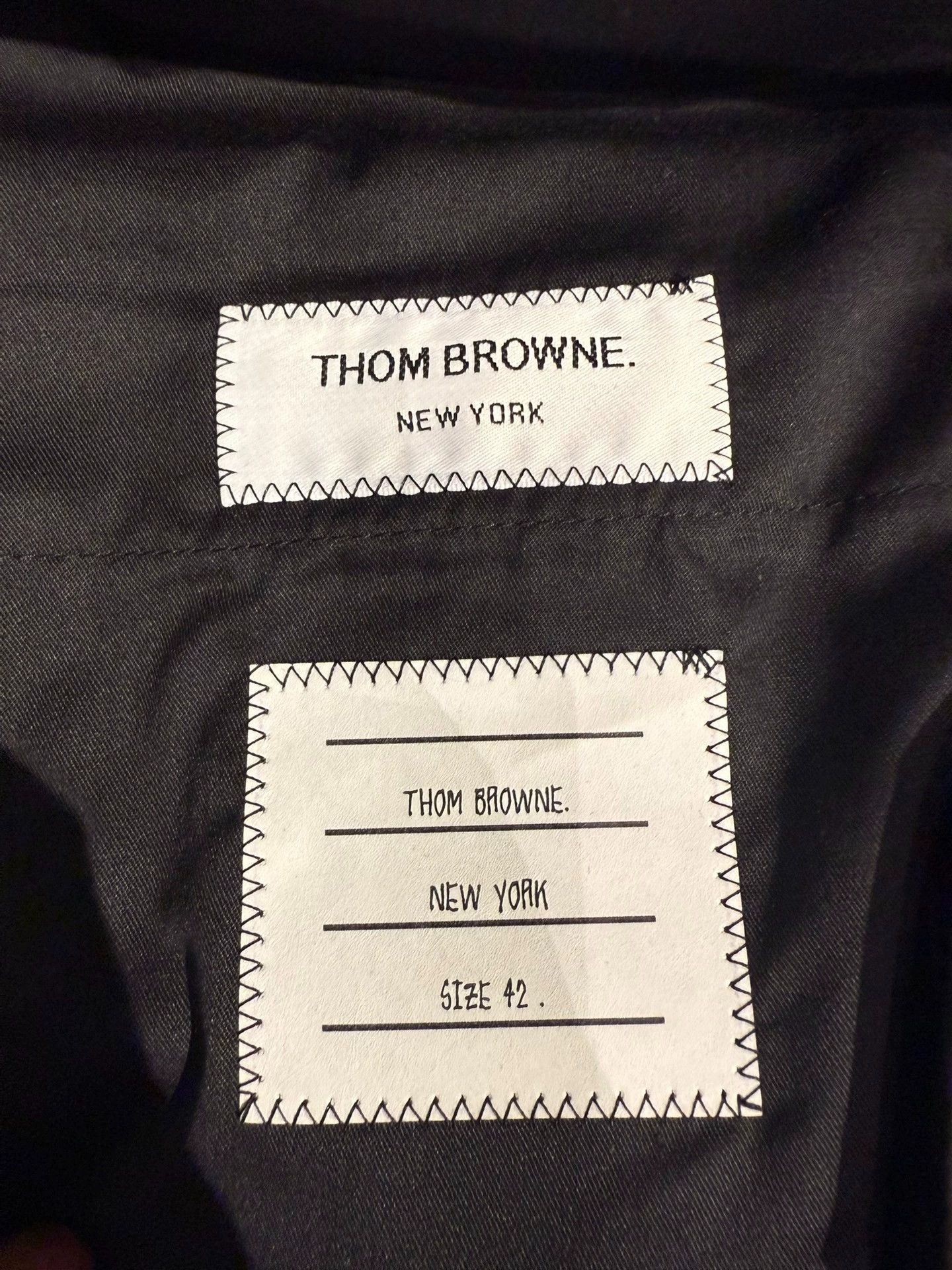 Thom Browne Thom Browne Women's Navy Gold Button Slim 42 Wool Trousers Size 28" / US 6 / IT 42 - 5 Thumbnail