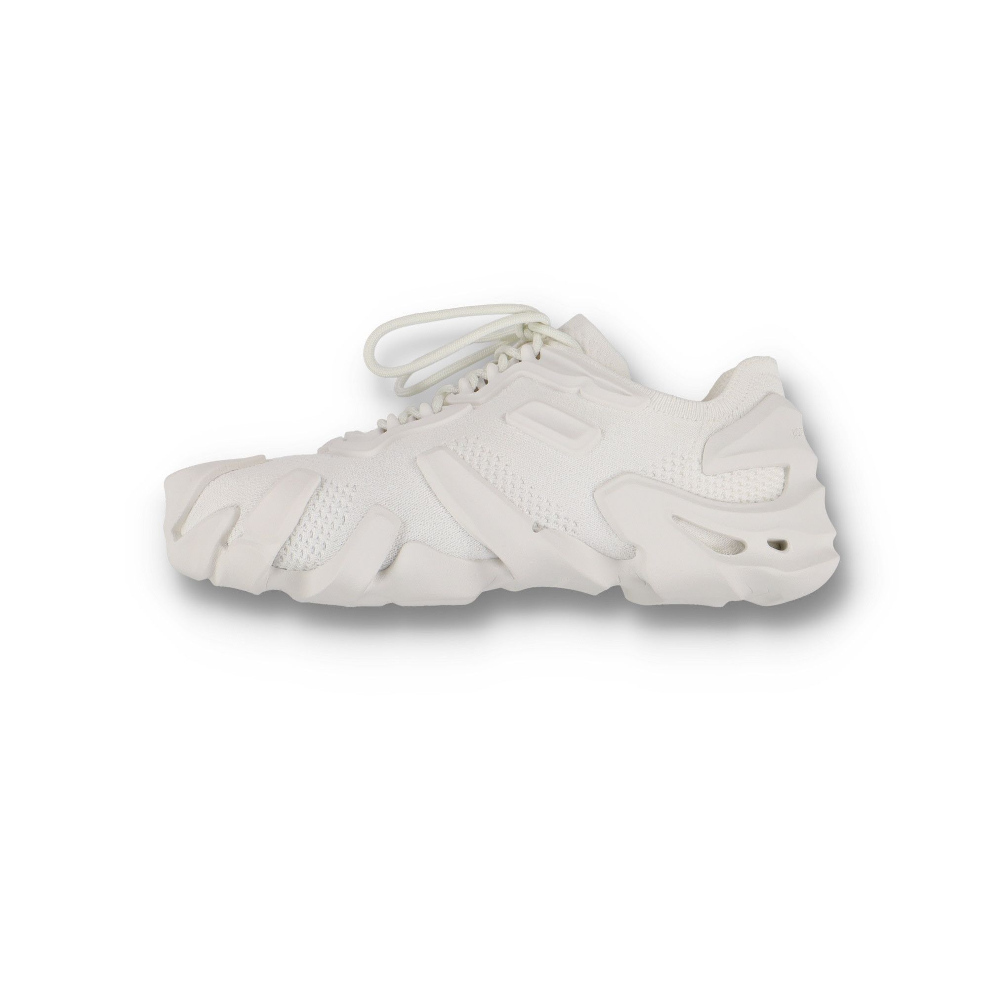 White Technical Knit Flex Sneakers