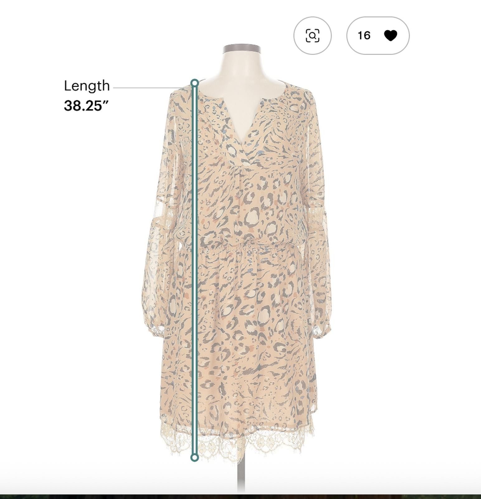Other White House Black Market Size 12 Casual Animal Print Dress Size XL / US 12-14 / IT 48-50 - 4 Thumbnail