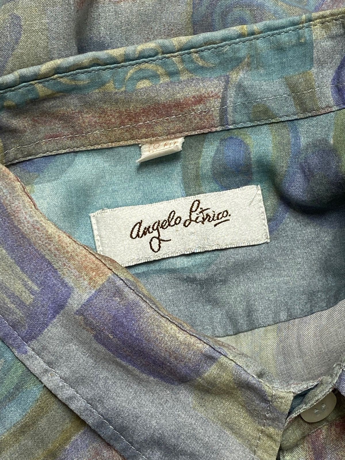 Hysteric Glamour 90s Vintage ANGELO LITRICO Beautiful Button Up Abstract Styl Size US XL / EU 56 / 4 - 5 Thumbnail