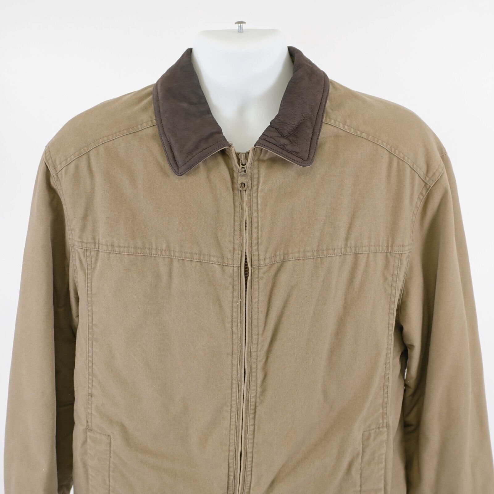 St. Johns Bay St John's Bay Medium Brown Faux Leather Collar Zip Jacket Fl Size US M / EU 48-50 / 2 - 1 Thumbnail