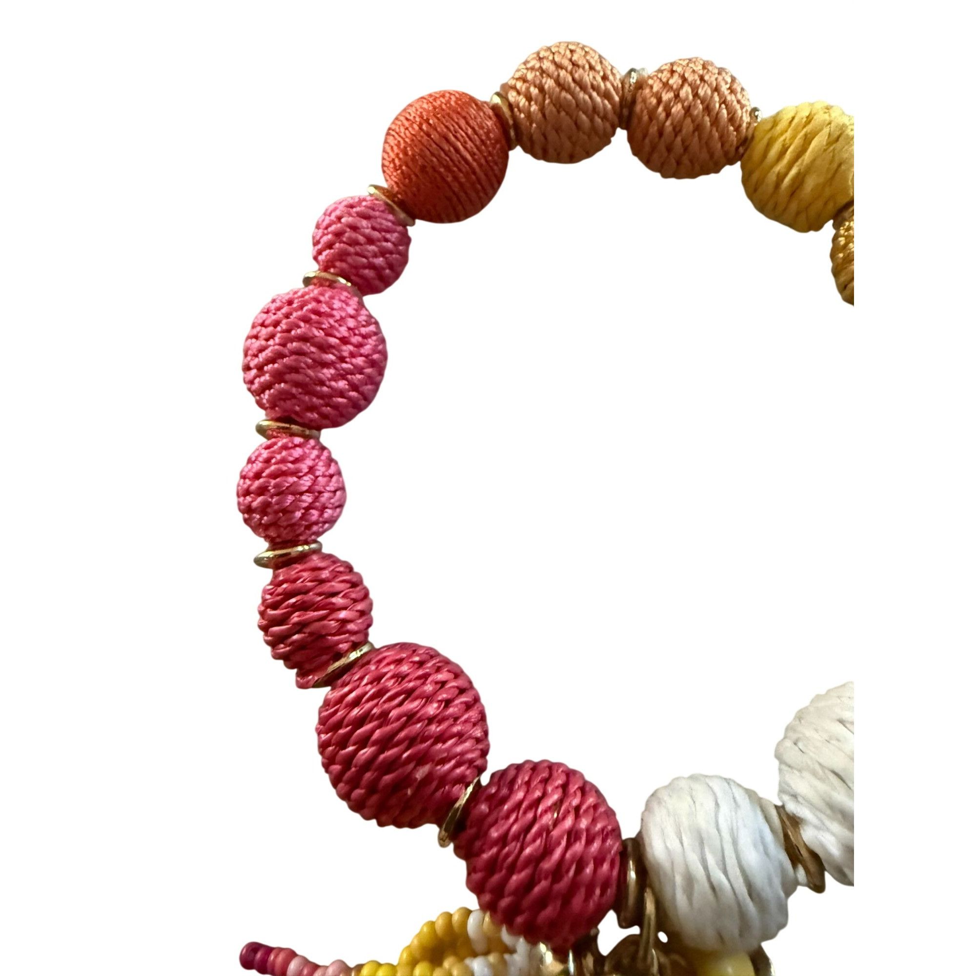 Other Chicos Multi-Color (Pink Orange Yellow White) Thread Bead Br Size ONE SIZE - 3 Thumbnail