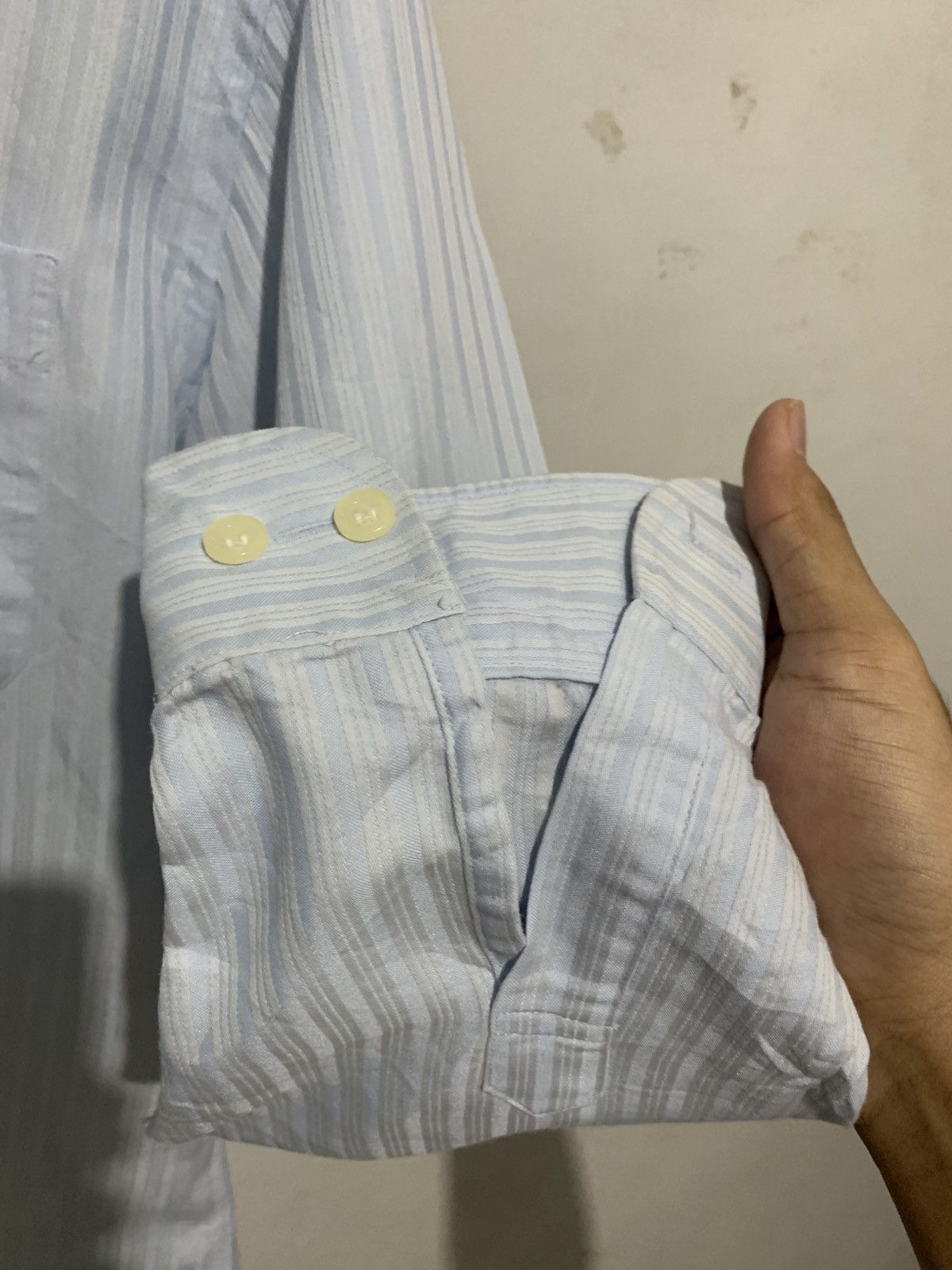 Givenchy Givenchy Shirt Long Sleeve Blue Salur Size 95 / M Original Size US M / EU 48-50 / 2 - 5 Thumbnail