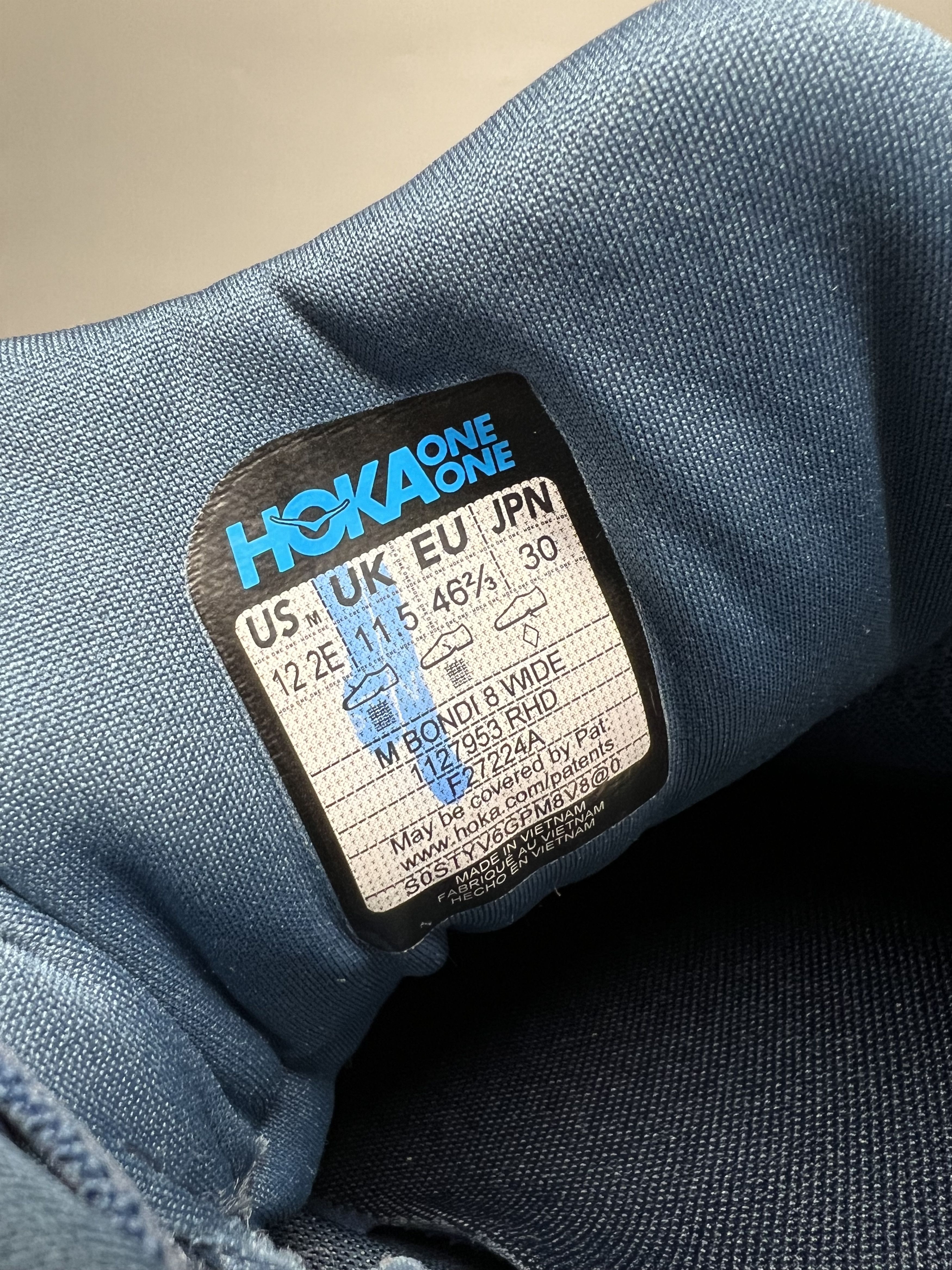 Hoka 12 EE Hoka One One Bondi 8 Wide Running Shoes 1127953-RHD Size US 12 / EU 45 - 19 Thumbnail
