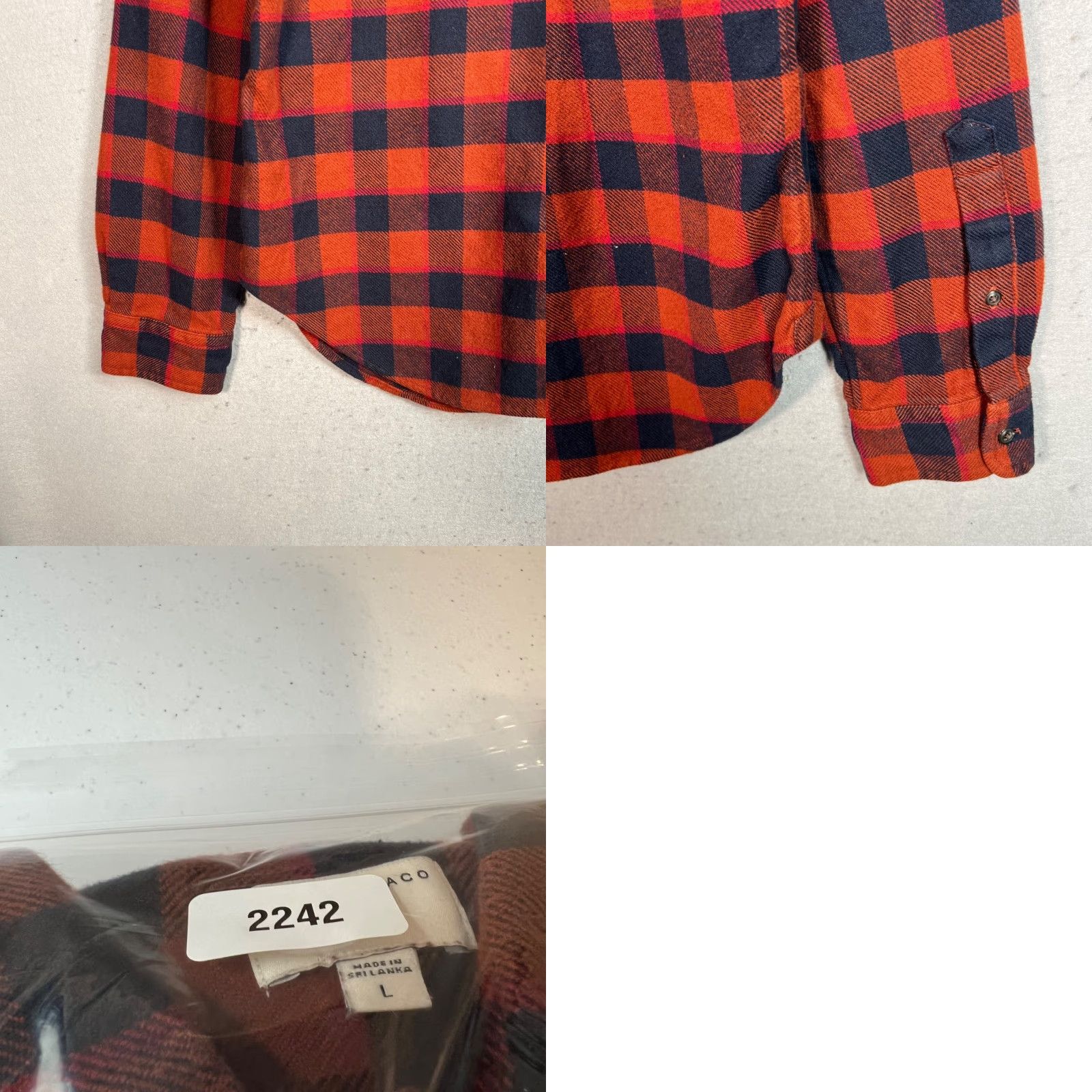 Club Monaco Club Monaco Red Checked Flannel Shirt Slim Fit Adult Large Long Sleeve Mens Size US L / EU 52-54 / 3 - 8 Thumbnail