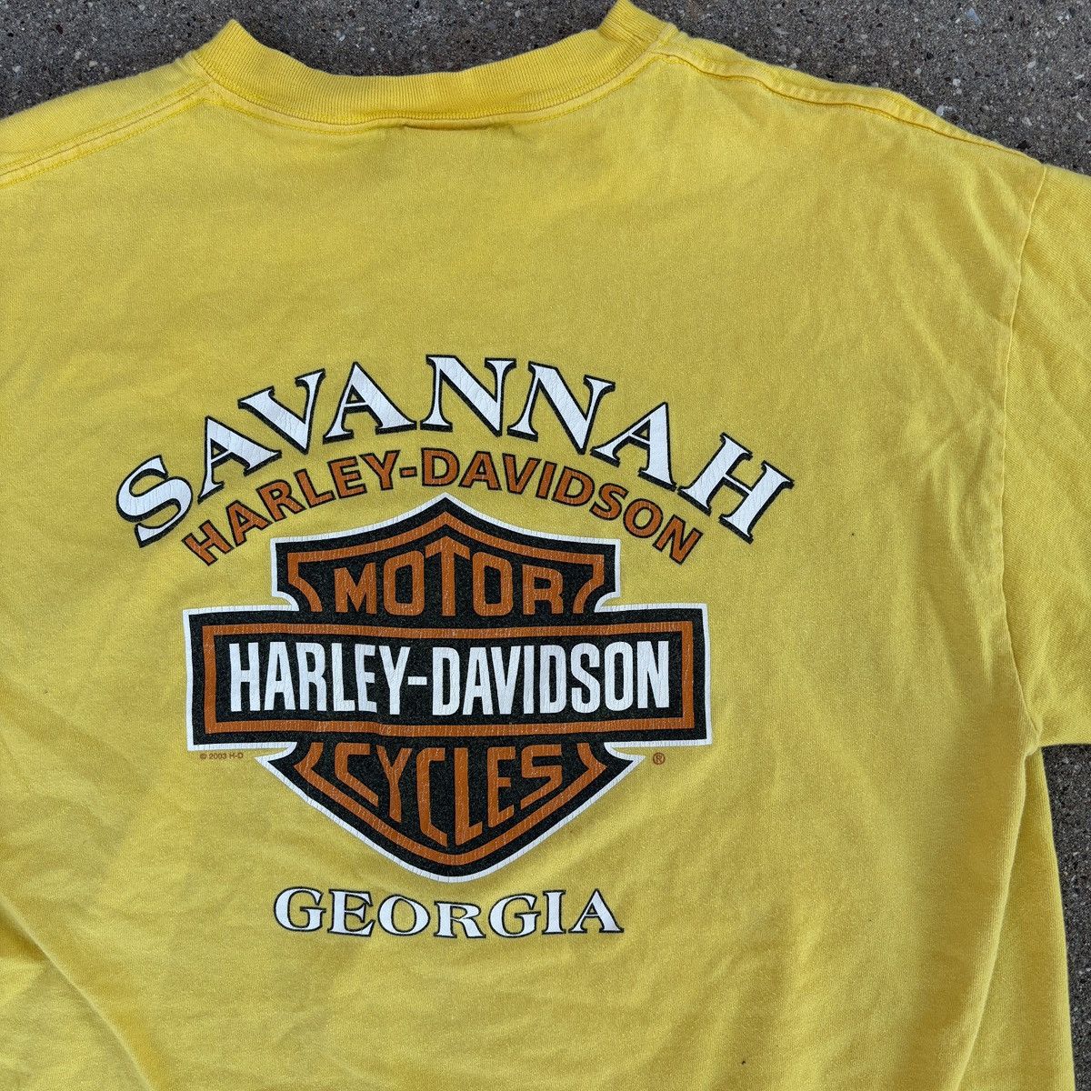 Harley Davidson × Vintage Vintage Harley Davidson Yellow Graphic Tee Size US L / EU 52-54 / 3 - 4 Thumbnail