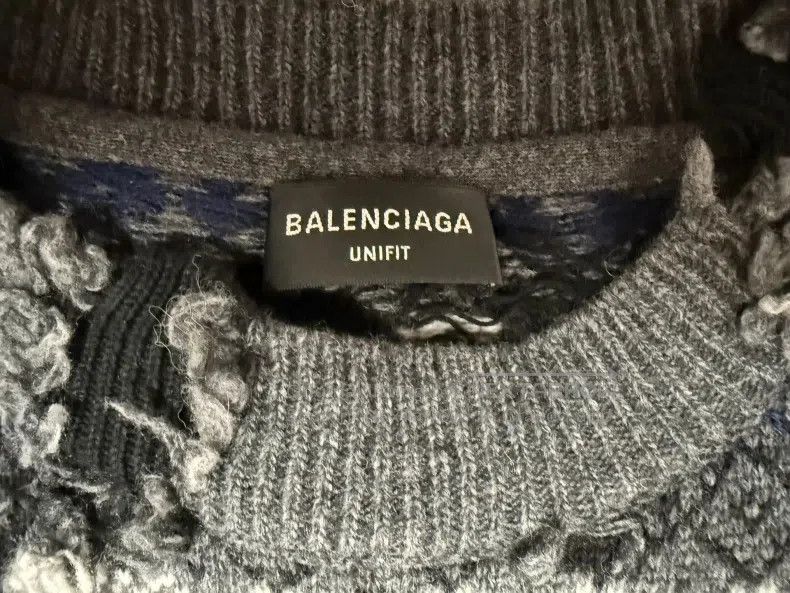 Balenciaga Balenciaga Crown wheat ear destroys wool sweater Size US L / EU 52-54 / 3 - 3 Thumbnail