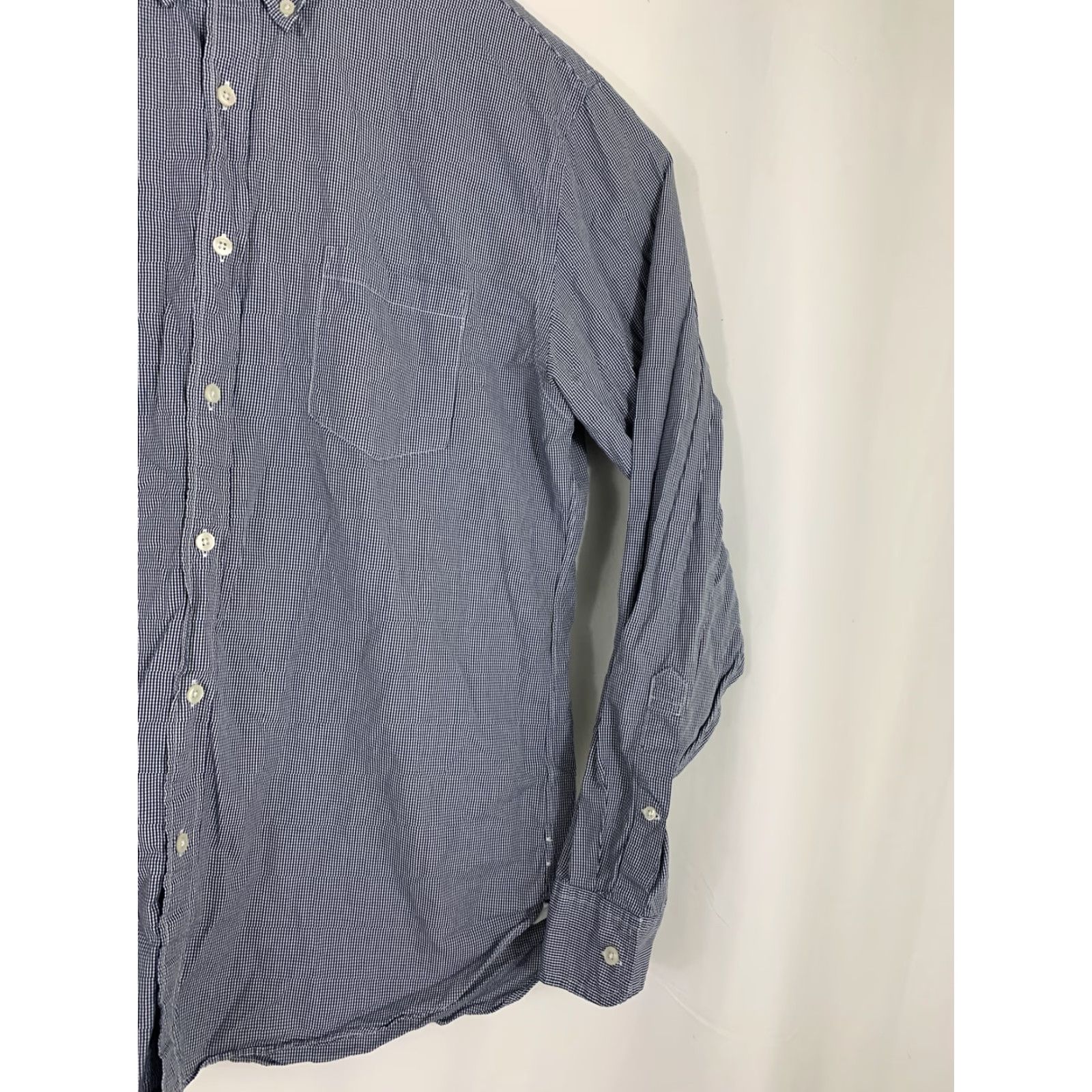 J.Crew J.CREW Shirt Mens XL Long Sleeve Button-Down Checkered Blue 100% Cotton Pocket Size US XL / EU 56 / 4 - 3 Thumbnail