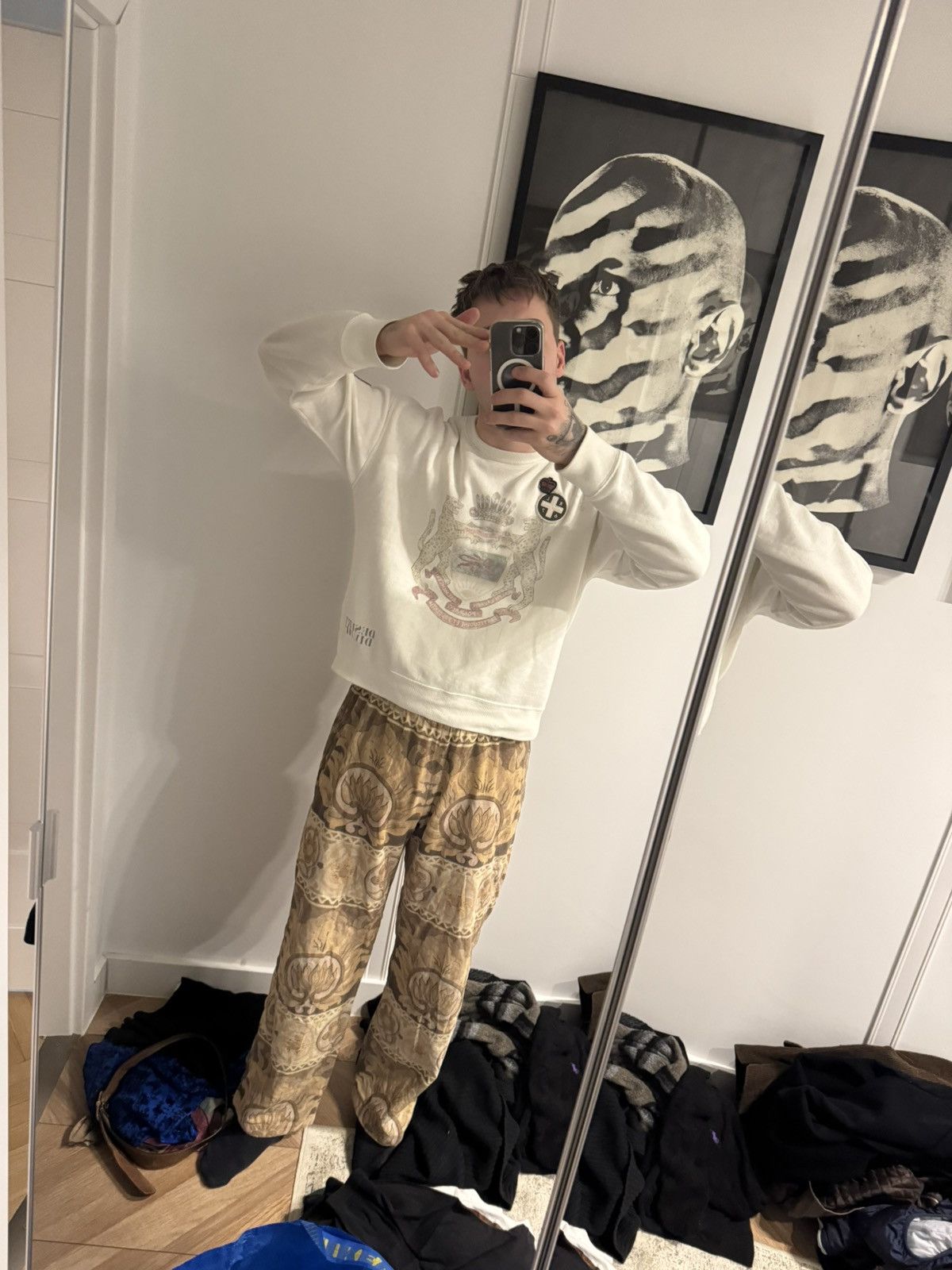 Acne Studios Acne Studios Fullprint Hippie Style Cozy Pant Avant Garde Size US 32 / EU 48 - 4 Thumbnail