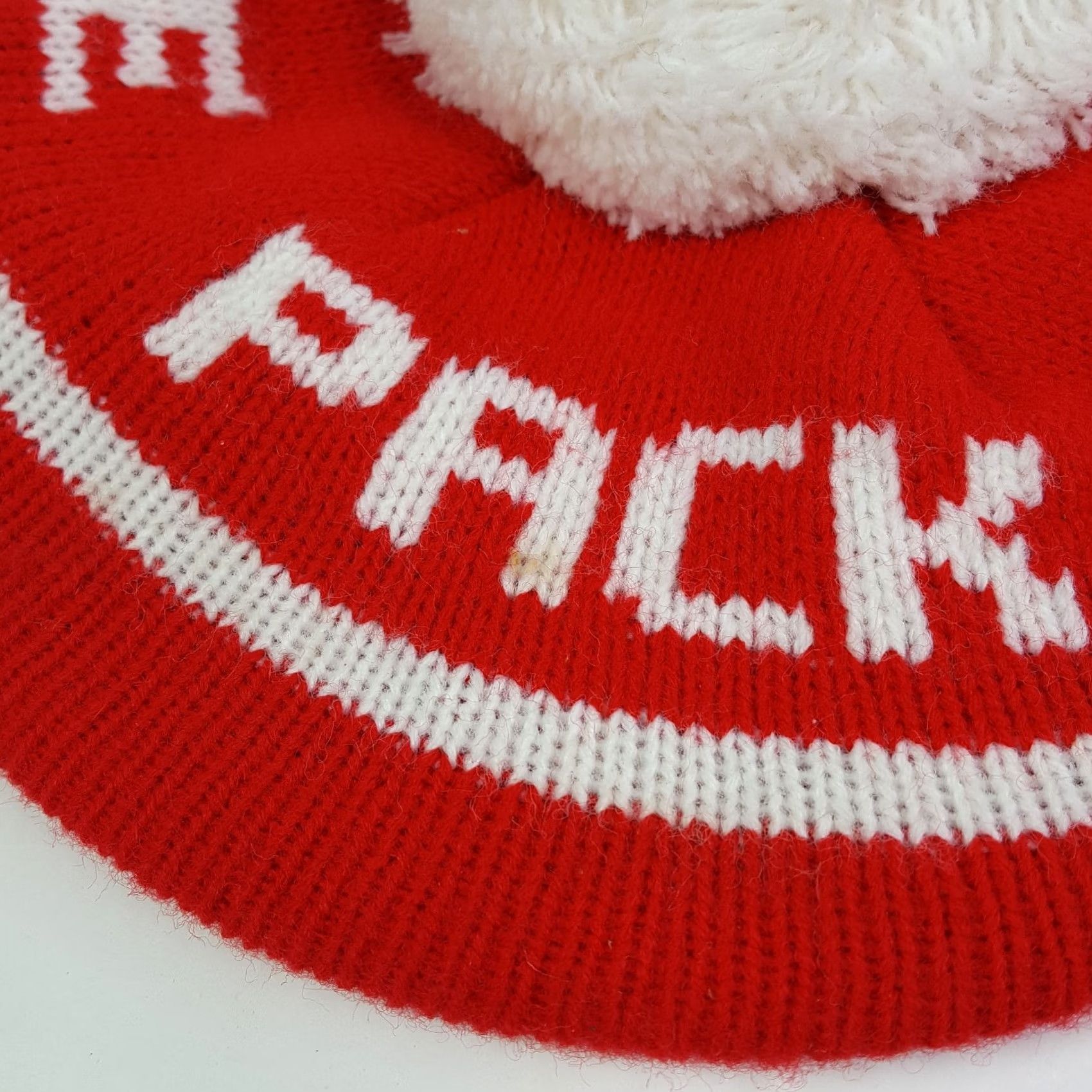 Vintage VINTAGE NC State Wolf Pack Knit Beanie Cabby Newsboy Gatsby Winter Hat College Hat Mens Red 80s USA University Sports Cabby Newsboy Cap Ice, Inc Size ONE SIZE - 5 Thumbnail
