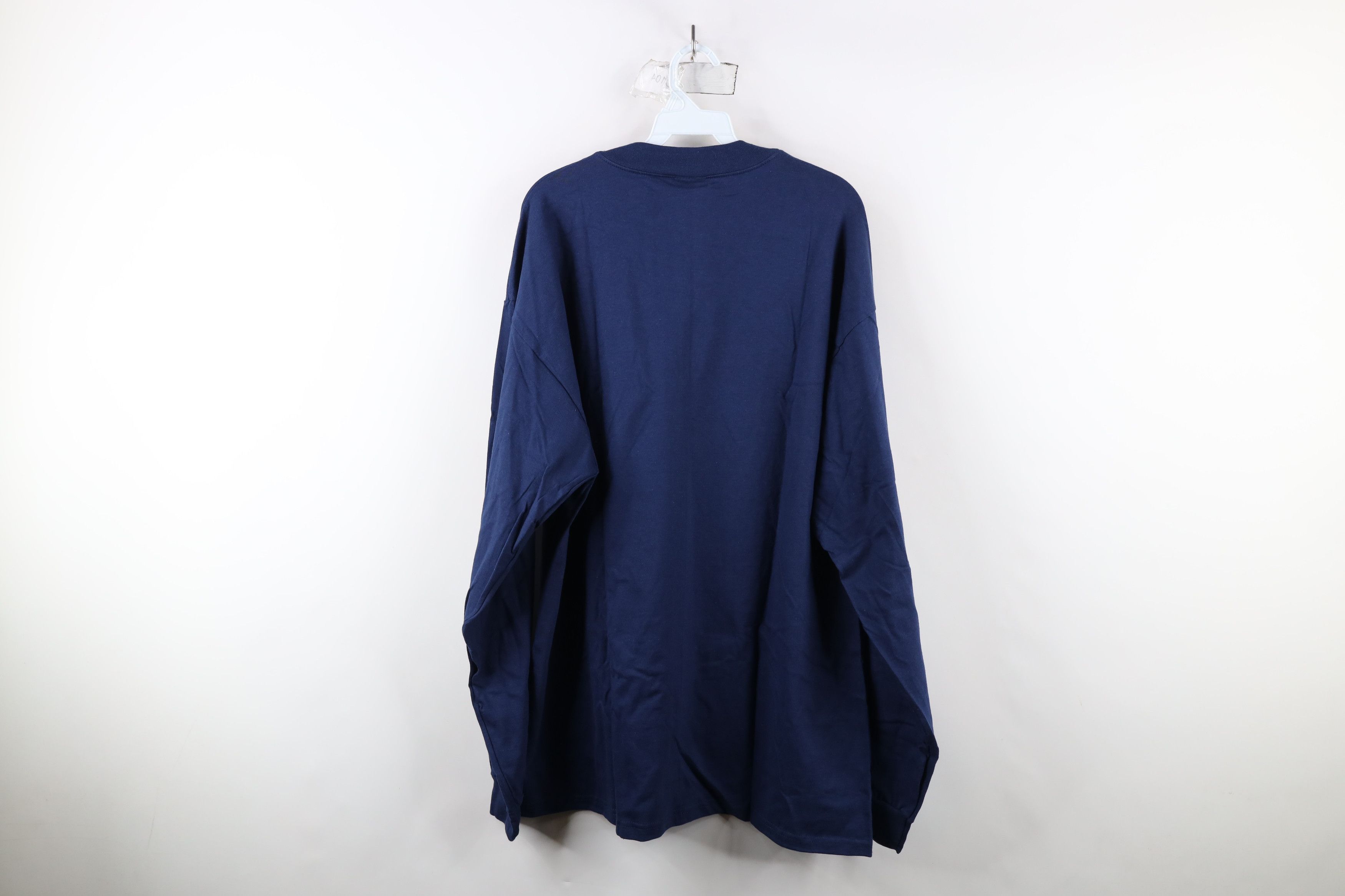 Hanes × Vintage Vintage 90s Hanes Beefy Cotton Long Sleeve T-Shirt Navy Blue Size US XL / EU 56 / 4 - 9 Thumbnail