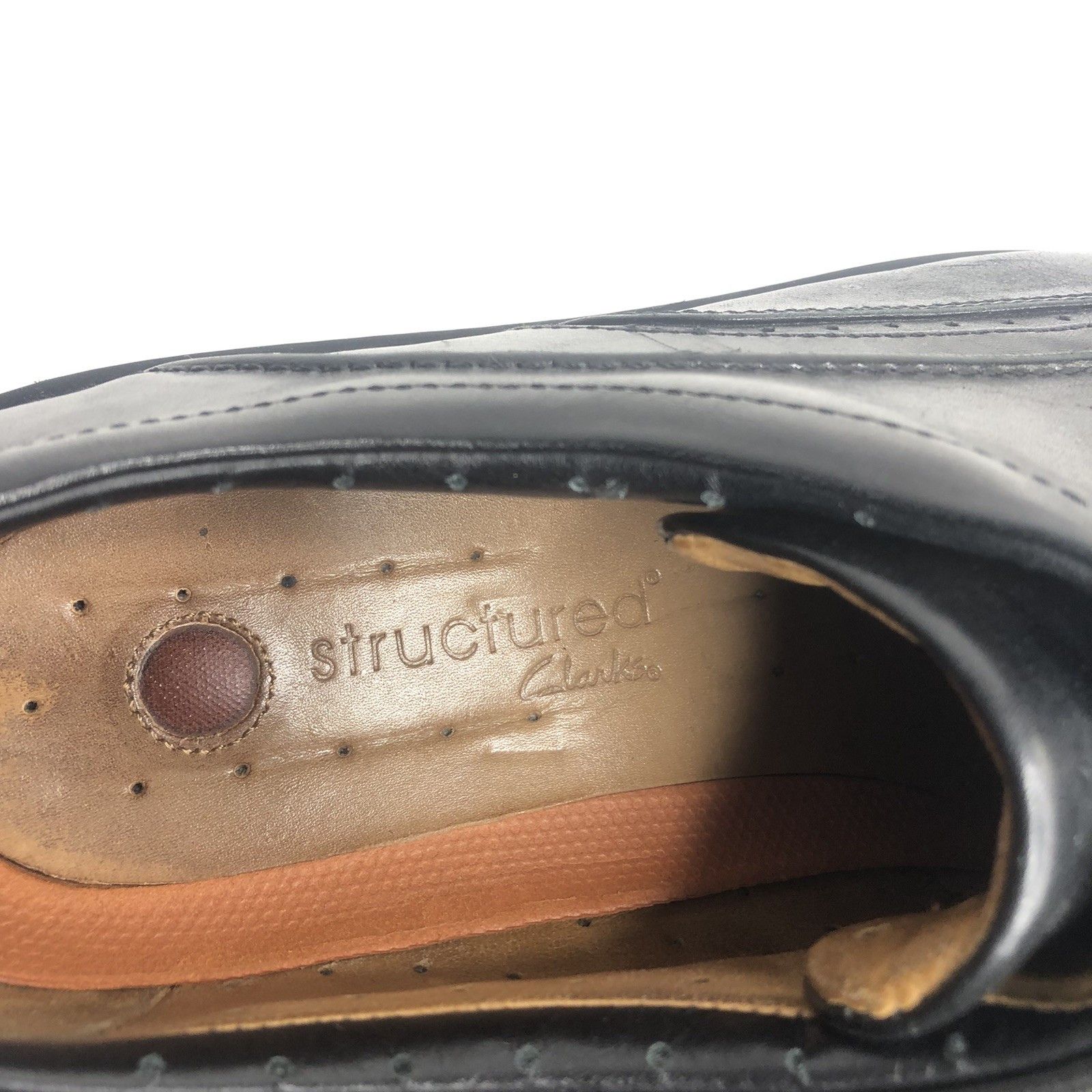 Clarks Clark Unstructured Black Leather Mens Shoes 12W career Size US 12 / EU 45 - 9 Thumbnail