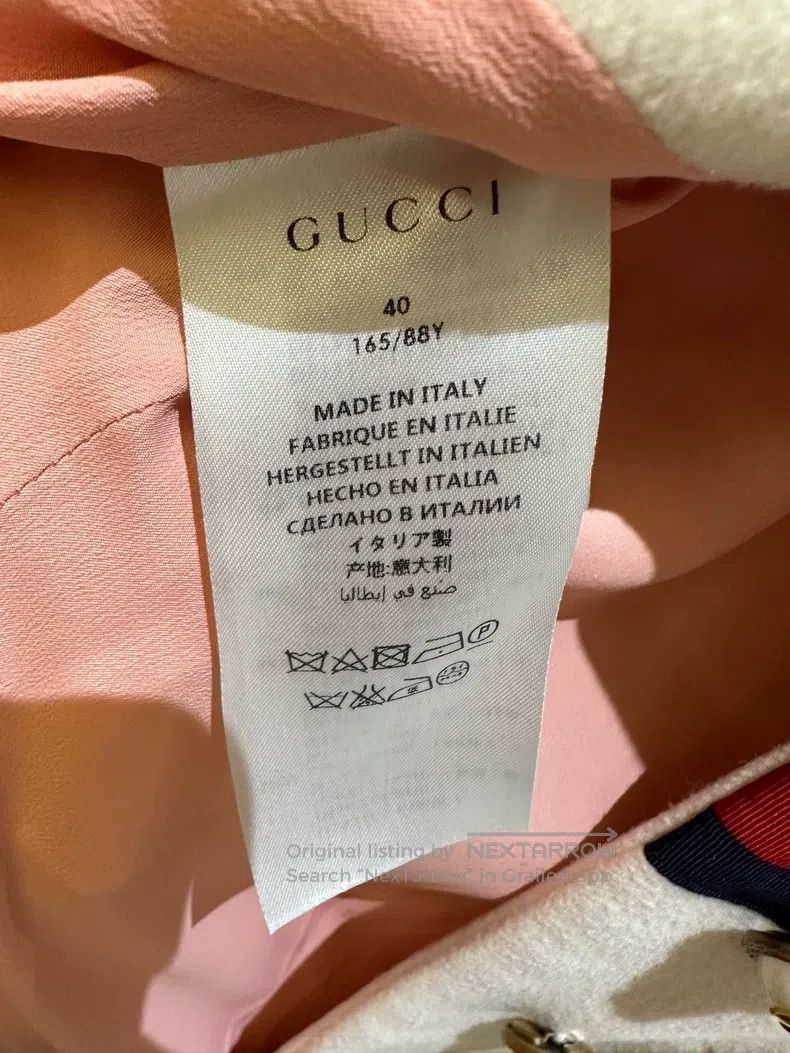 Gucci Gucci White pearl buckle woollen coat Size S / US 4 / IT 40 - 5 Thumbnail