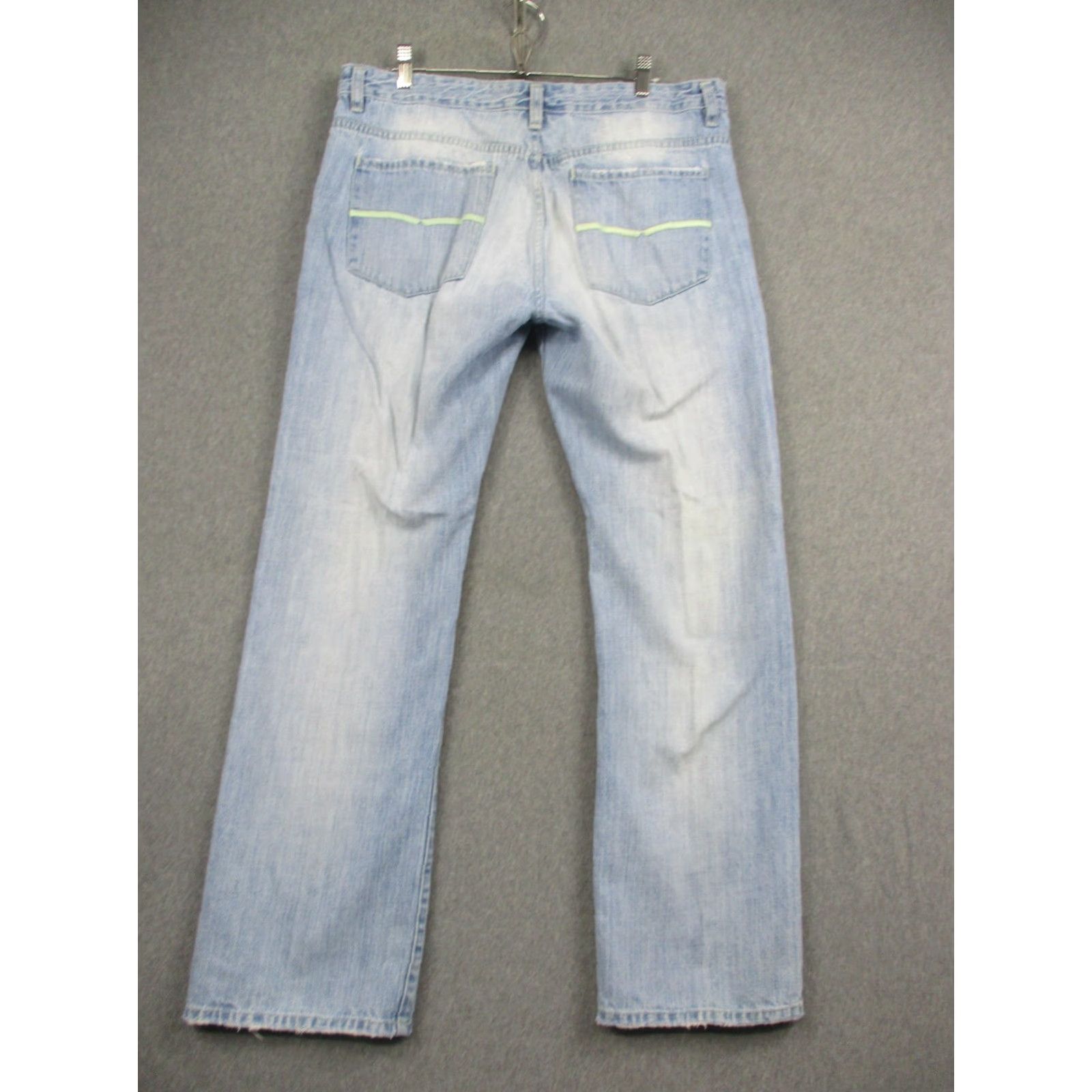 Buffalo David Bitton VINTAGE Buffalo David Bitton Banker Jeans Mens 34 Straight Leg Frayed Hem Blue Denim 34 Mens Jeans Size US 34 / EU 50 - 7 Thumbnail