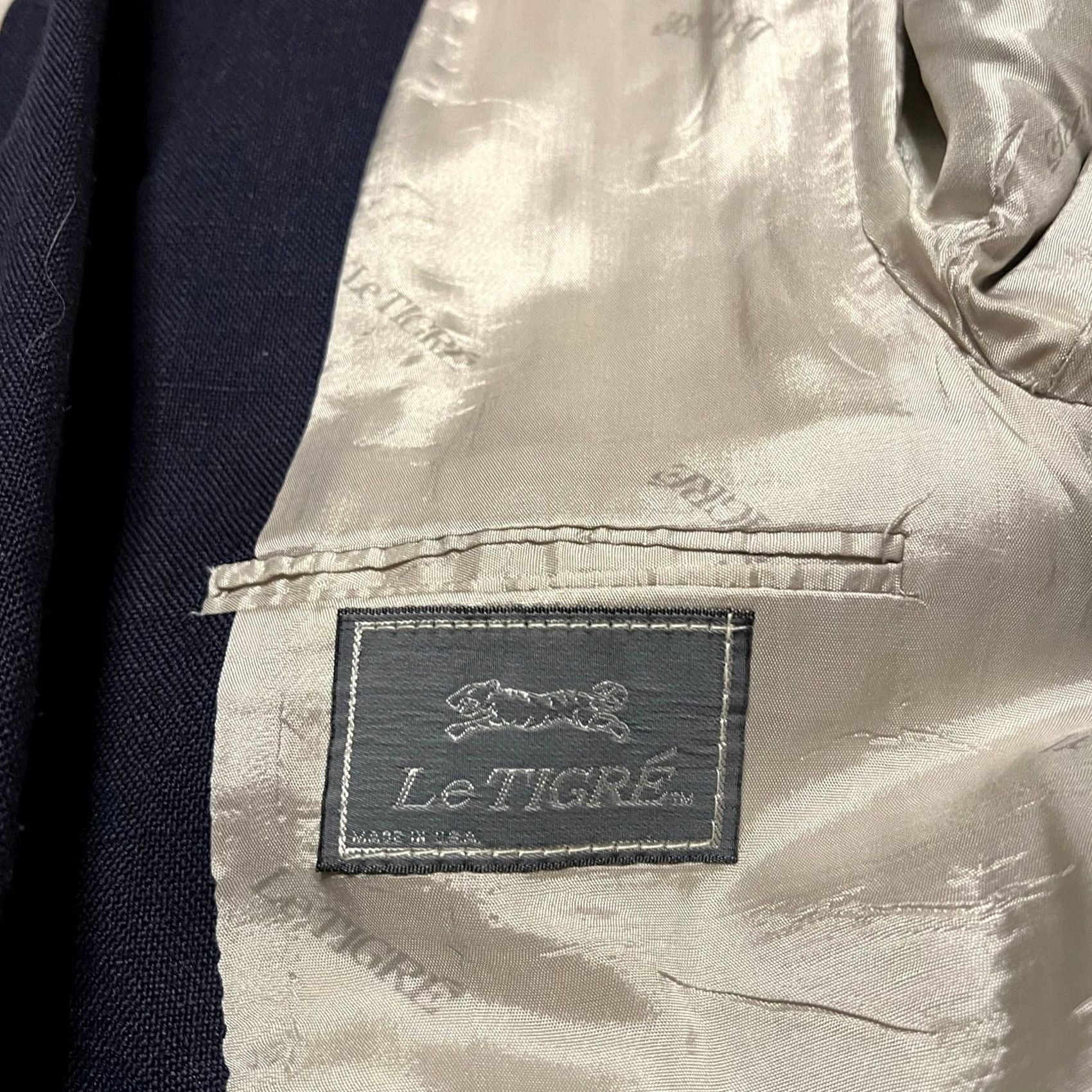 Vintage VINTAGE Le Tigre Blazer Mens 40 Blue Golf Button Sport Jacket 2 Button Coat Mens Blue 40 Regular Jackets Size 40R - 6 Thumbnail
