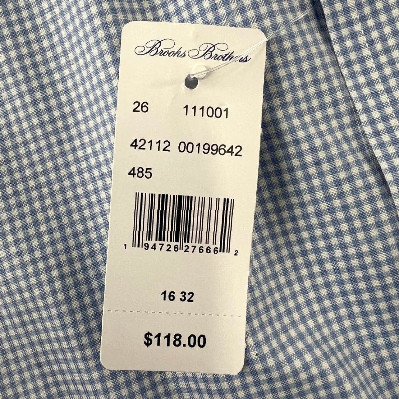 BROOKS BROTHERS Slim Fit Non-Iron Oxford Pinpoint Shirt Men 16/32