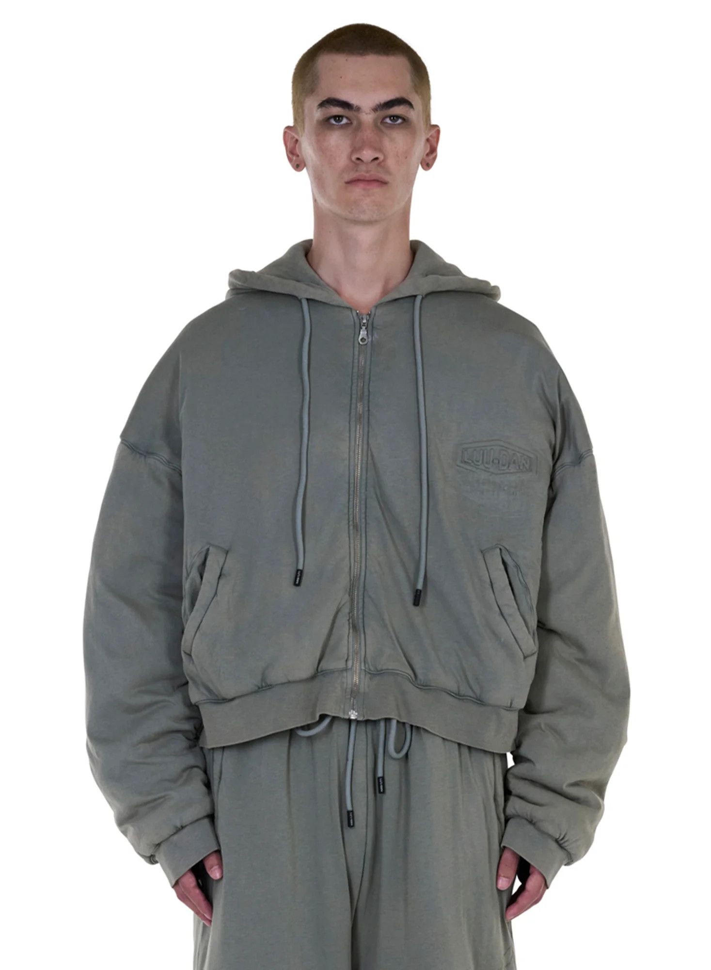 LUU DAN Luu Dan Wadded Hoodie - Vetiver (C9 SS2026) Size US XL / EU 56 / 4 - 1 Thumbnail