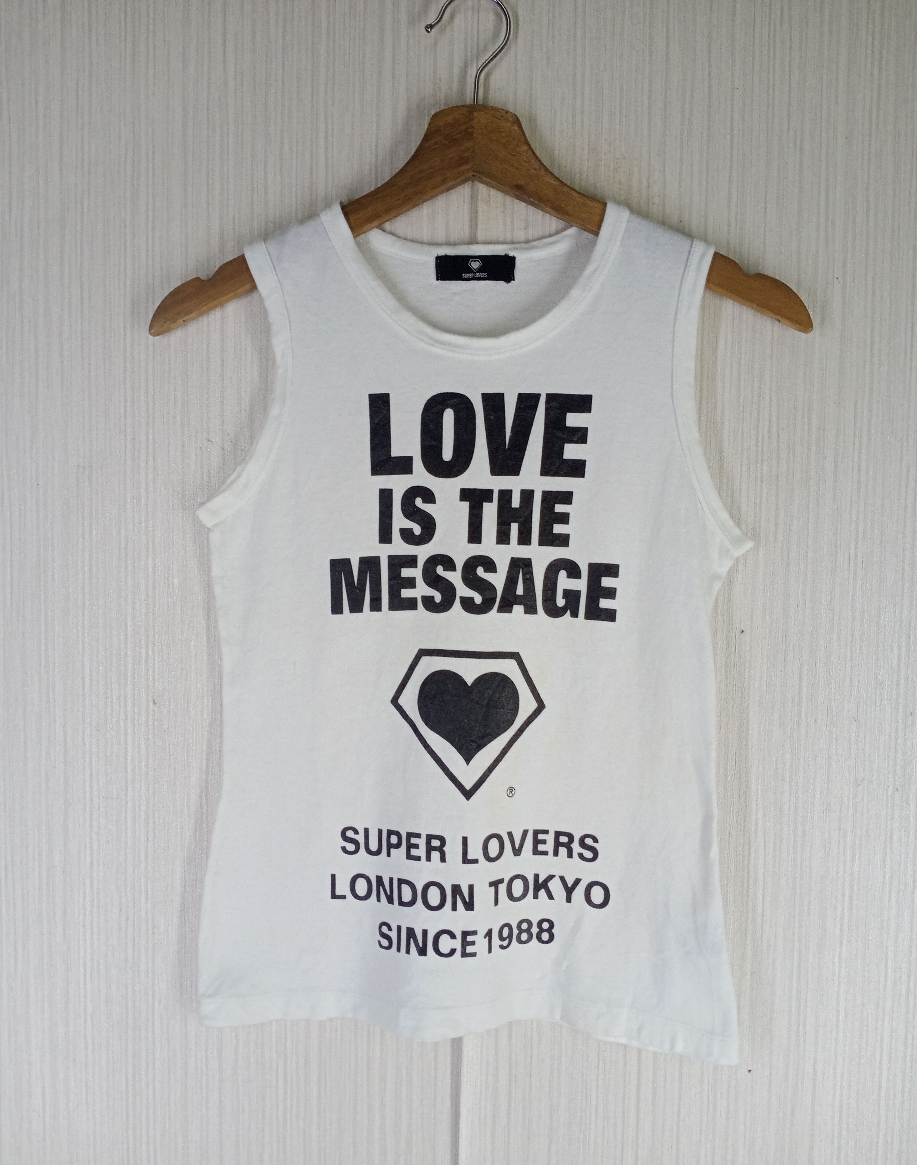 Japanese Brand Rare Vintage Super Lovers London Tokyo Tank Top Size US XXS / EU 40 - 1 Thumbnail