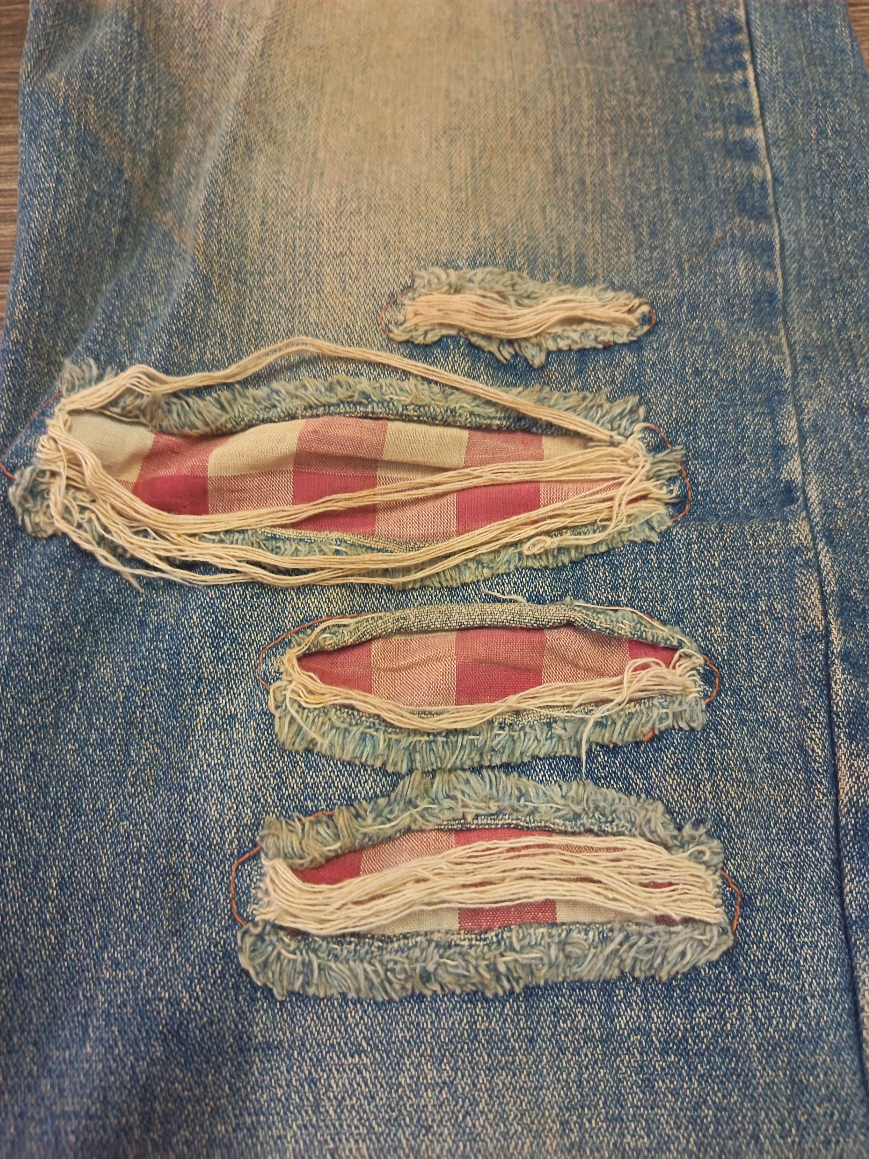 Japanese Brand Distressed Nylaus rusty grunge patchwork Size US 33 - 9 Thumbnail
