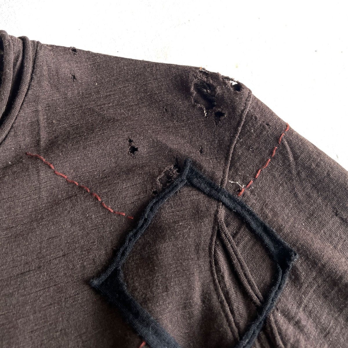 Designer MARITHÉ FRANCOIS GIRBAUD Long Sleeve Scab T-Shirt Size US M / EU 48-50 / 2 - 2 Thumbnail