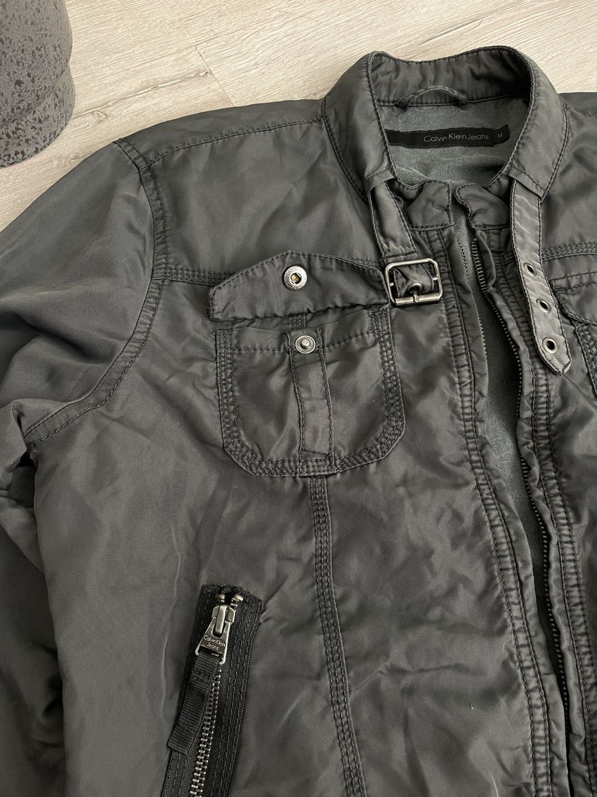 20471120 × Calvin Klein Vintage Calvin Klein Jeans Nylon Metal Zip Jacket Y2k Hype Size M / US 6-8 / IT 42-44 - 6 Thumbnail