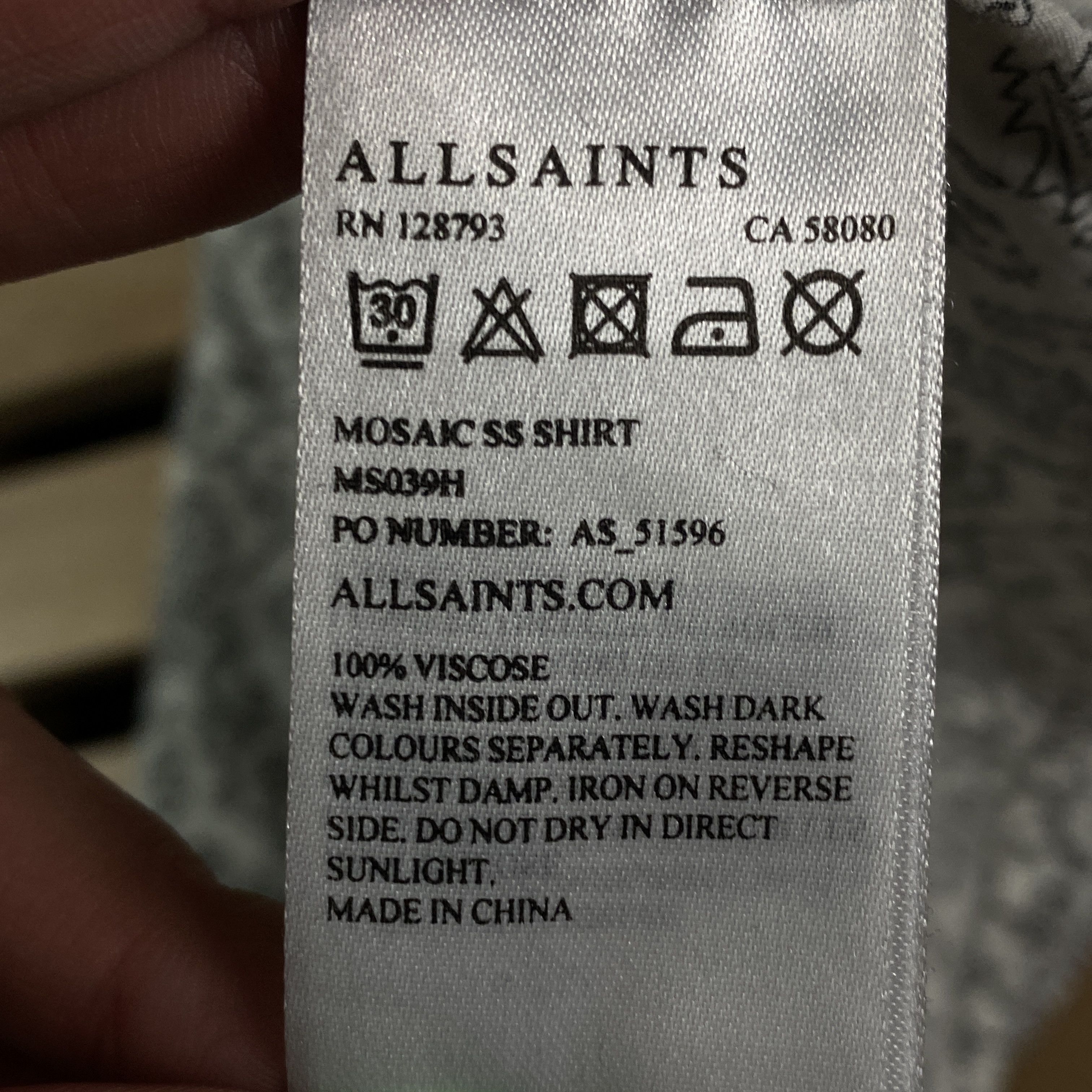 Allsaints Men’s Shirt Short Sleeve Allsaints Size S Printed Size US S / EU 44-46 / 1 - 6 Thumbnail