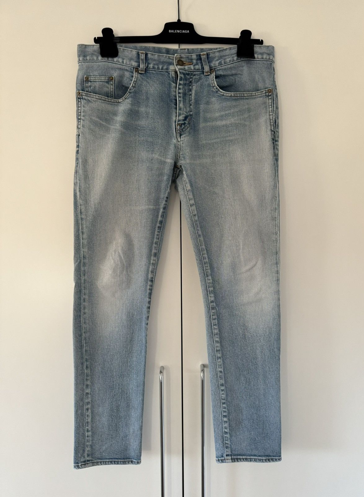 image of Saint Laurent Paris Saint Laurent Jeans Blue Wash, Men's (Size 33)