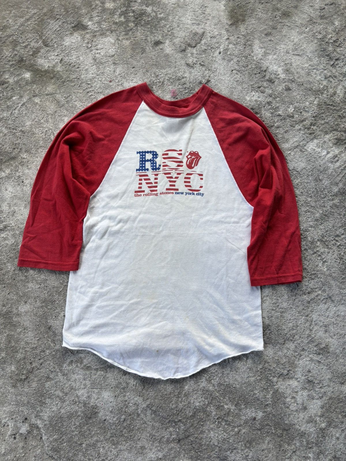 The Rolling Stones Vintage The Rolling Stones New York City Raglan Shirt Size US S / EU 44-46 / 1 - 1 Thumbnail