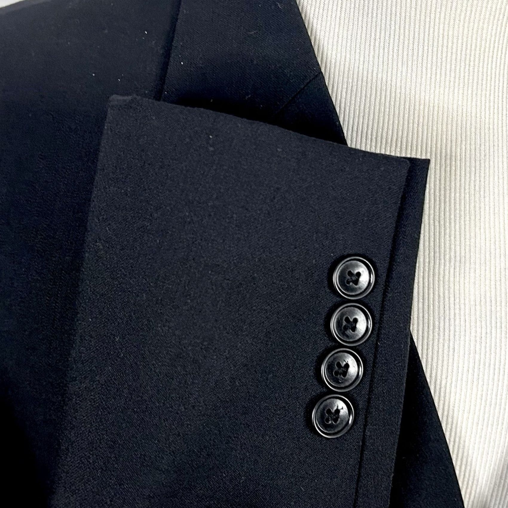 Vintage Paulo Solari 52L Sport Coat Wool Black Four-Button Lined Notch Lapel Single-Breasted Men Regular Jacket Coat 2 Piece Long XL? Size US XS / EU 42 / 0 - 5 Thumbnail